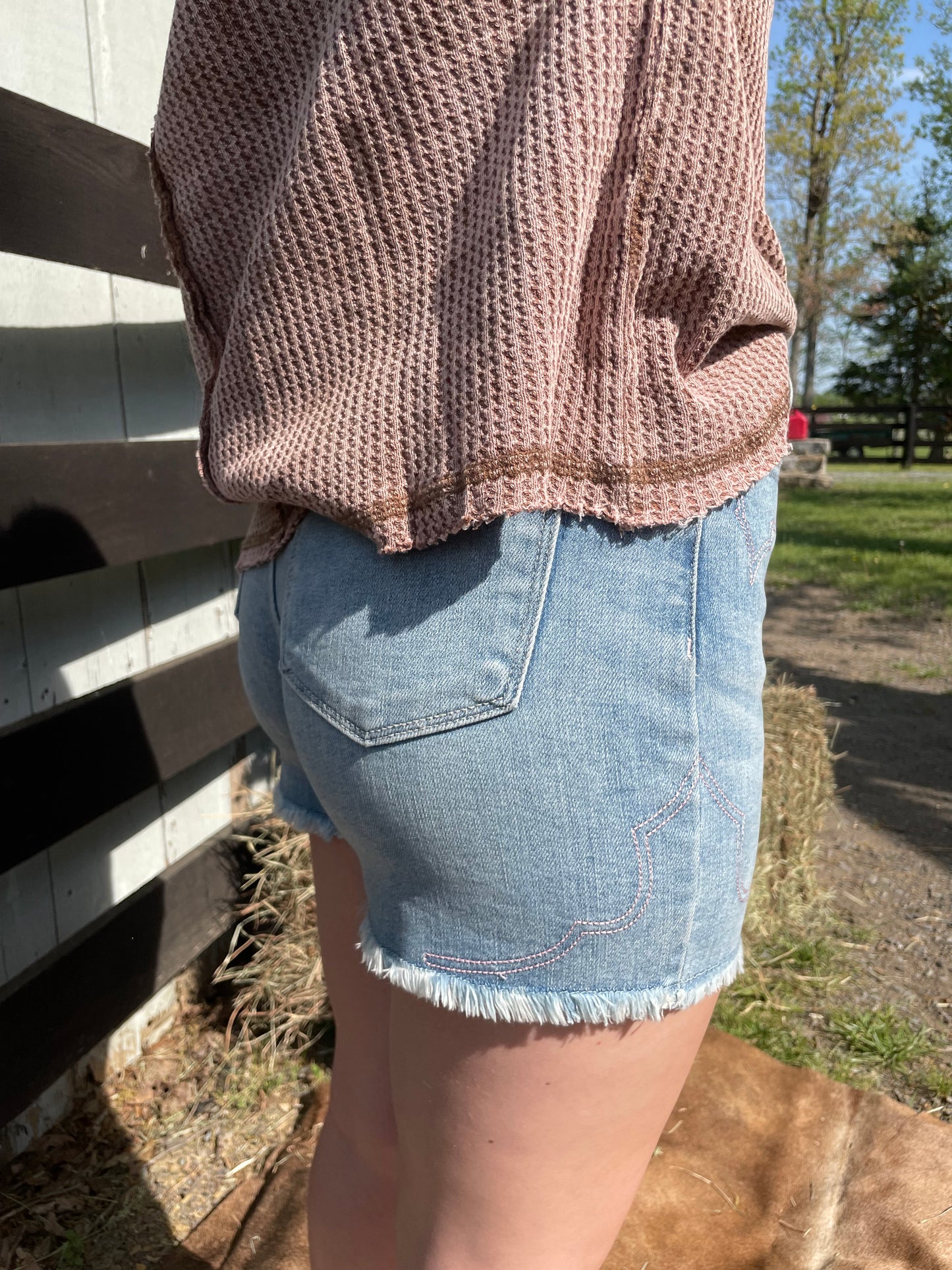 Judy Blue Western Stitch Denim Shorts
