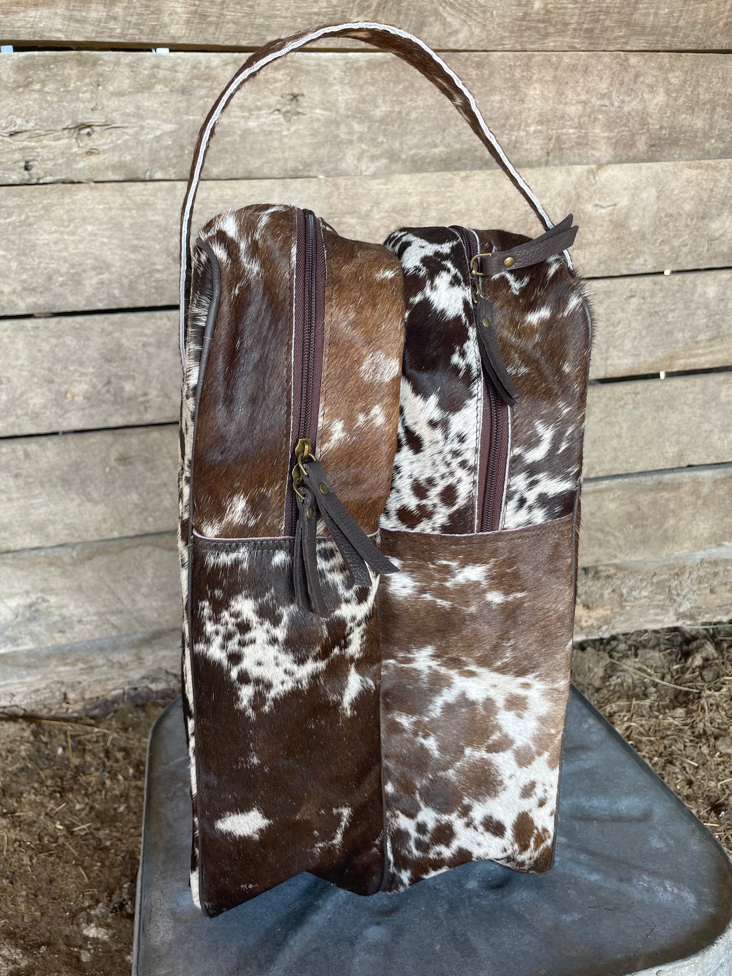 Genuine Cowhide Boot Bag