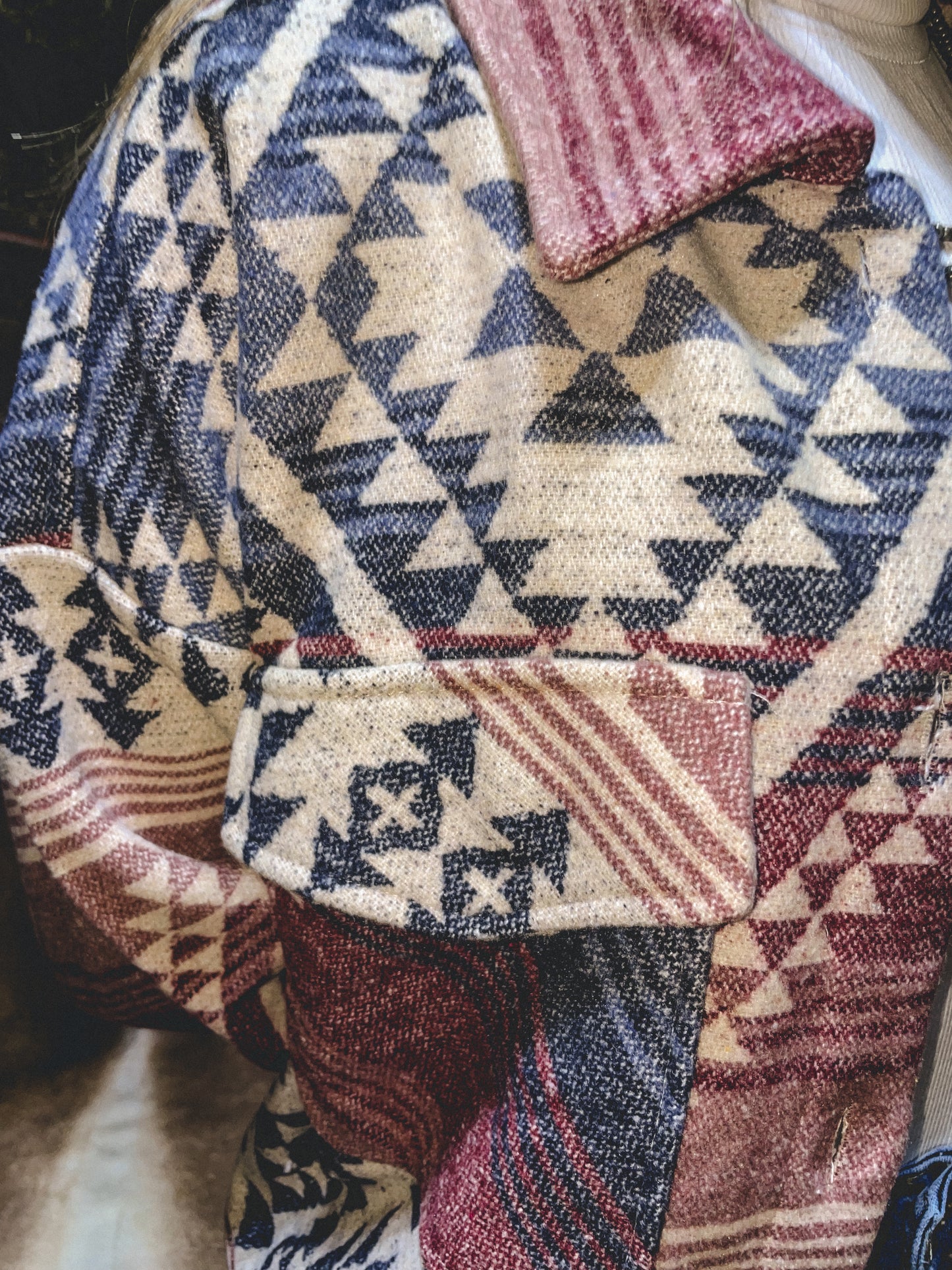 Jade Aztec Duster Shacket in Plum
