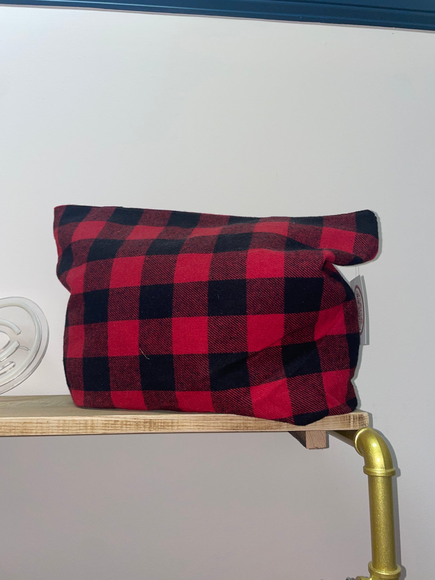 Buffalo Plaid Faux Wool Tote