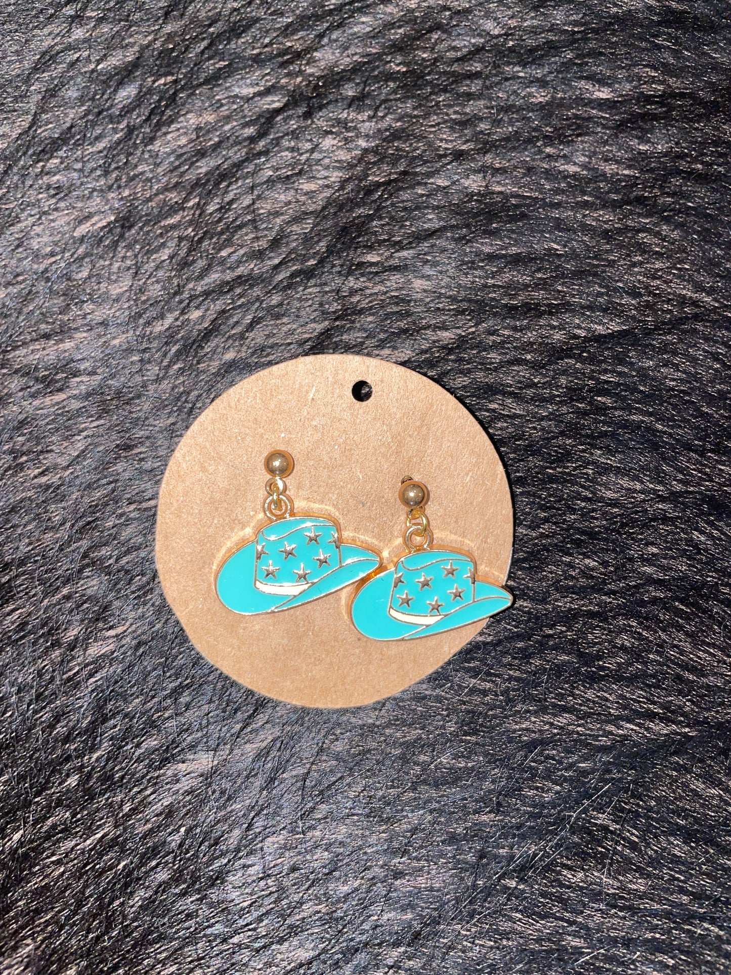 Enamel Cowboy Hat Earrings