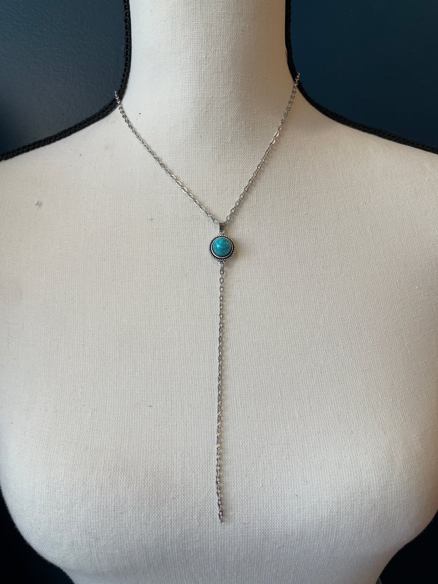 Turquoise Lariat Necklace