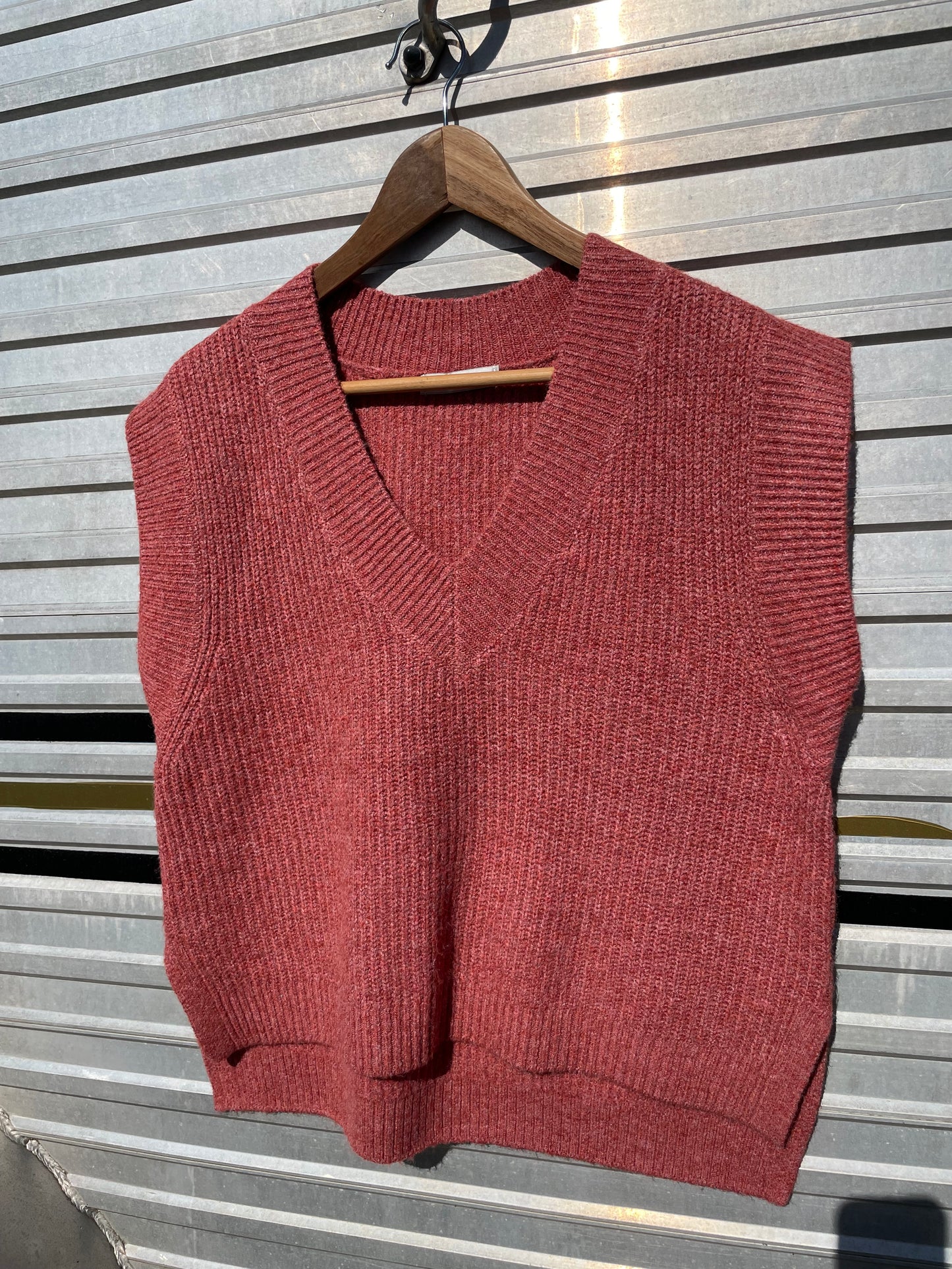 The Jolene Sweater Vest in Terracotta