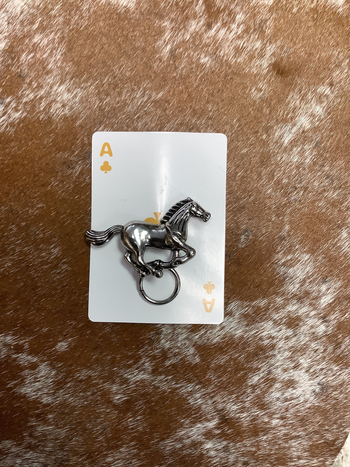 Running Horse Western Brooch // Silver