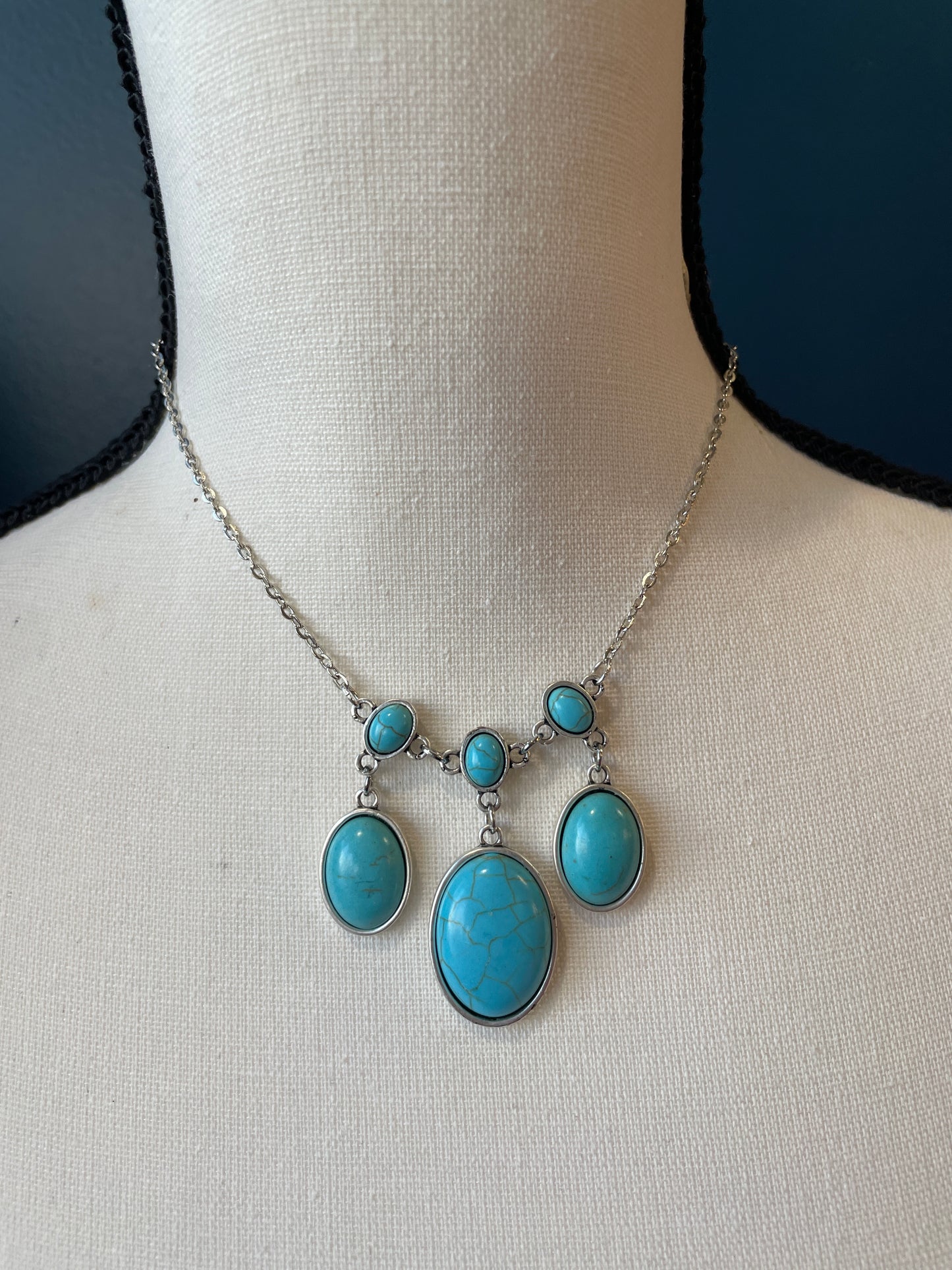 Turquoise Waterfall Necklace