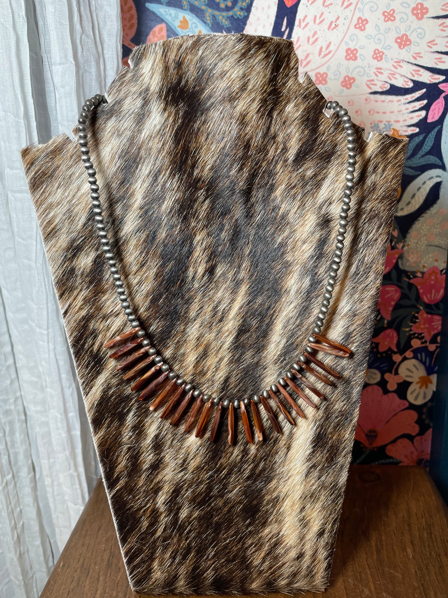 Navajo Pearl Shell Statement Necklace