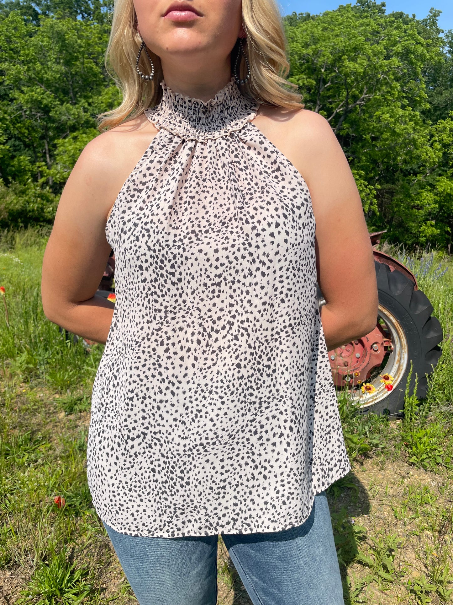 Animal Print Halter Top