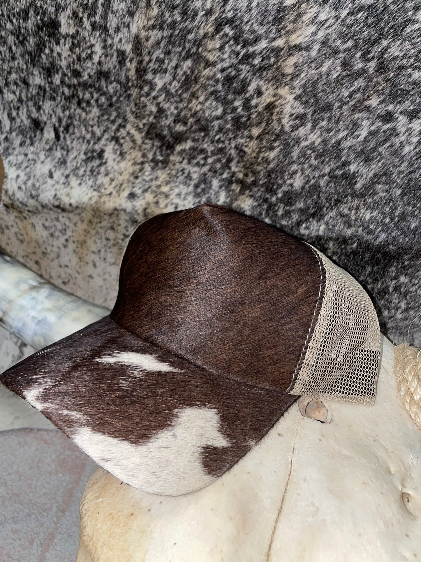 Cowhide Trucker Hat