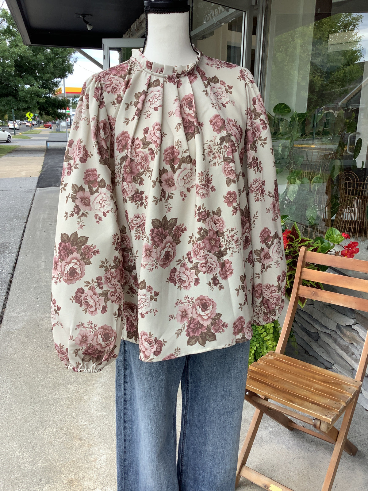 Western Floral Long Sleeve Top