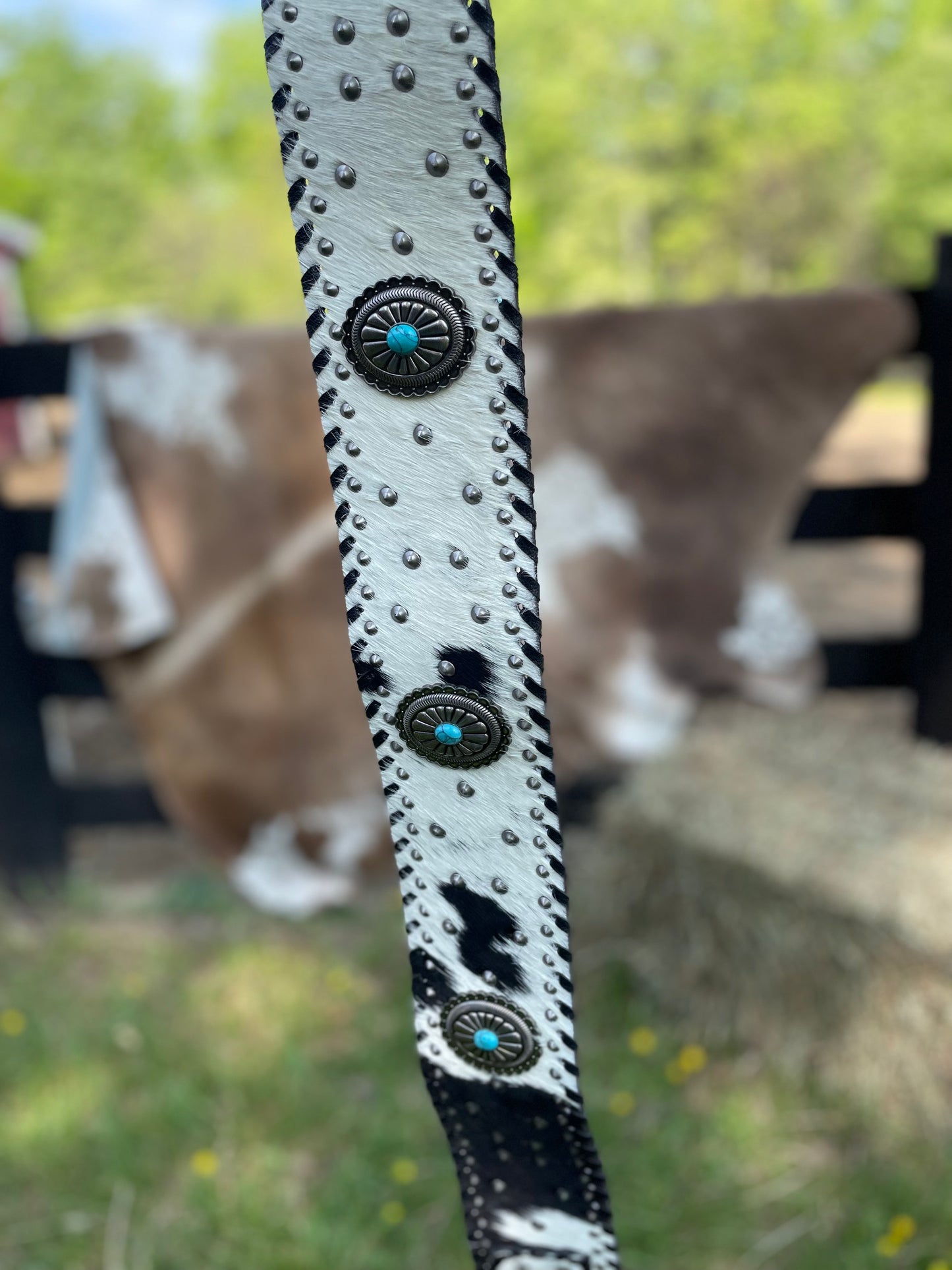 Genuine Cowhide Wide Statement Belt