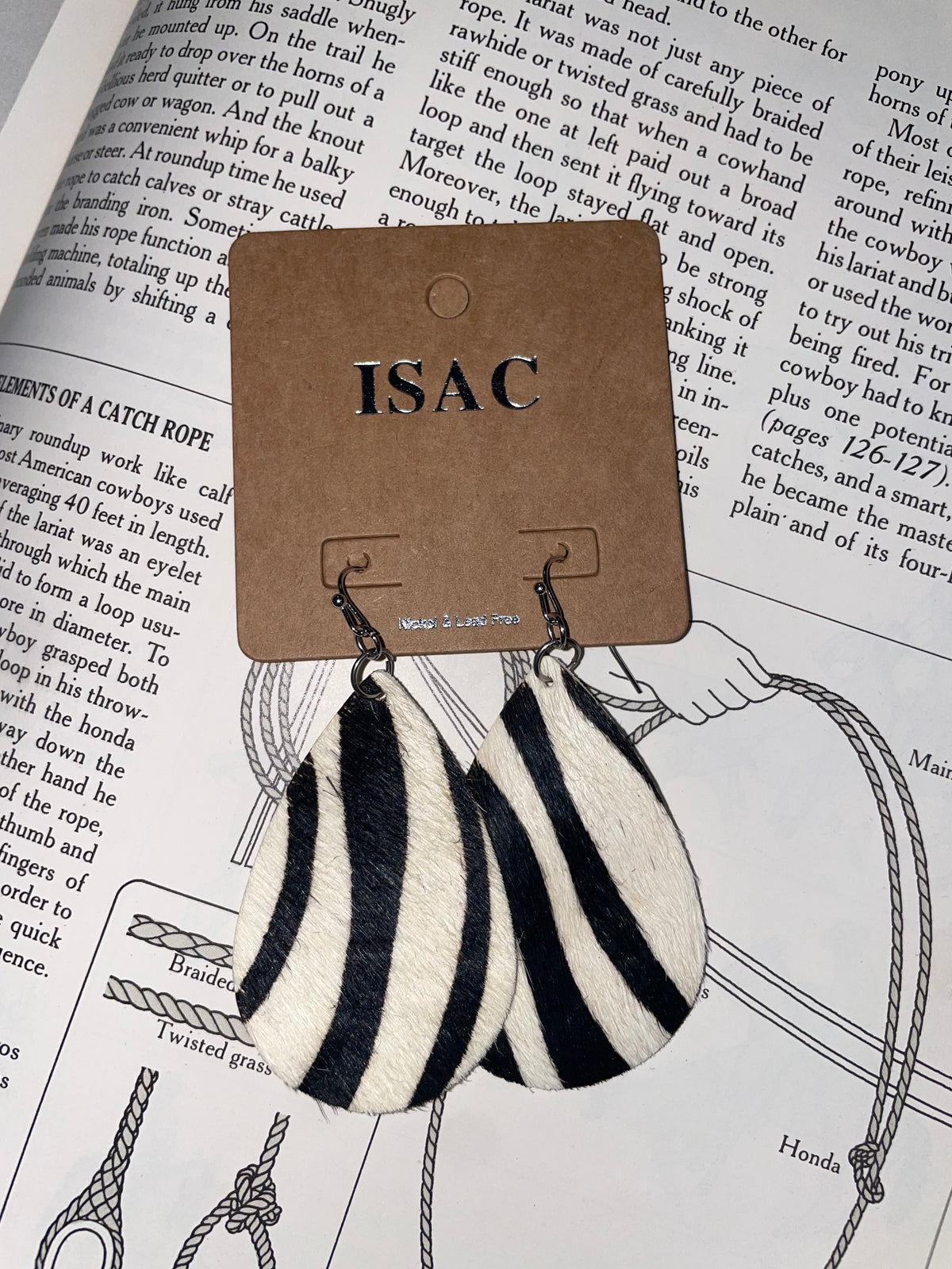 Zebra Print Earrings