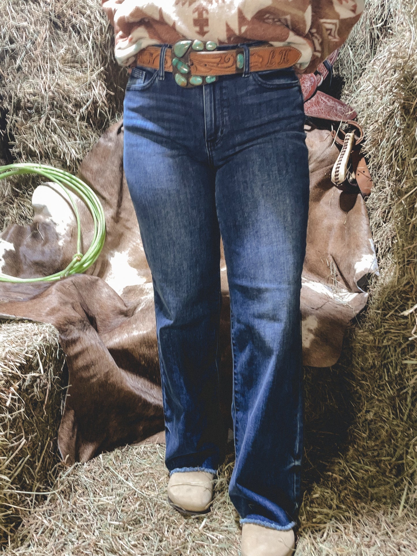 Judy Blue Mid Rise Wide Leg Jeans