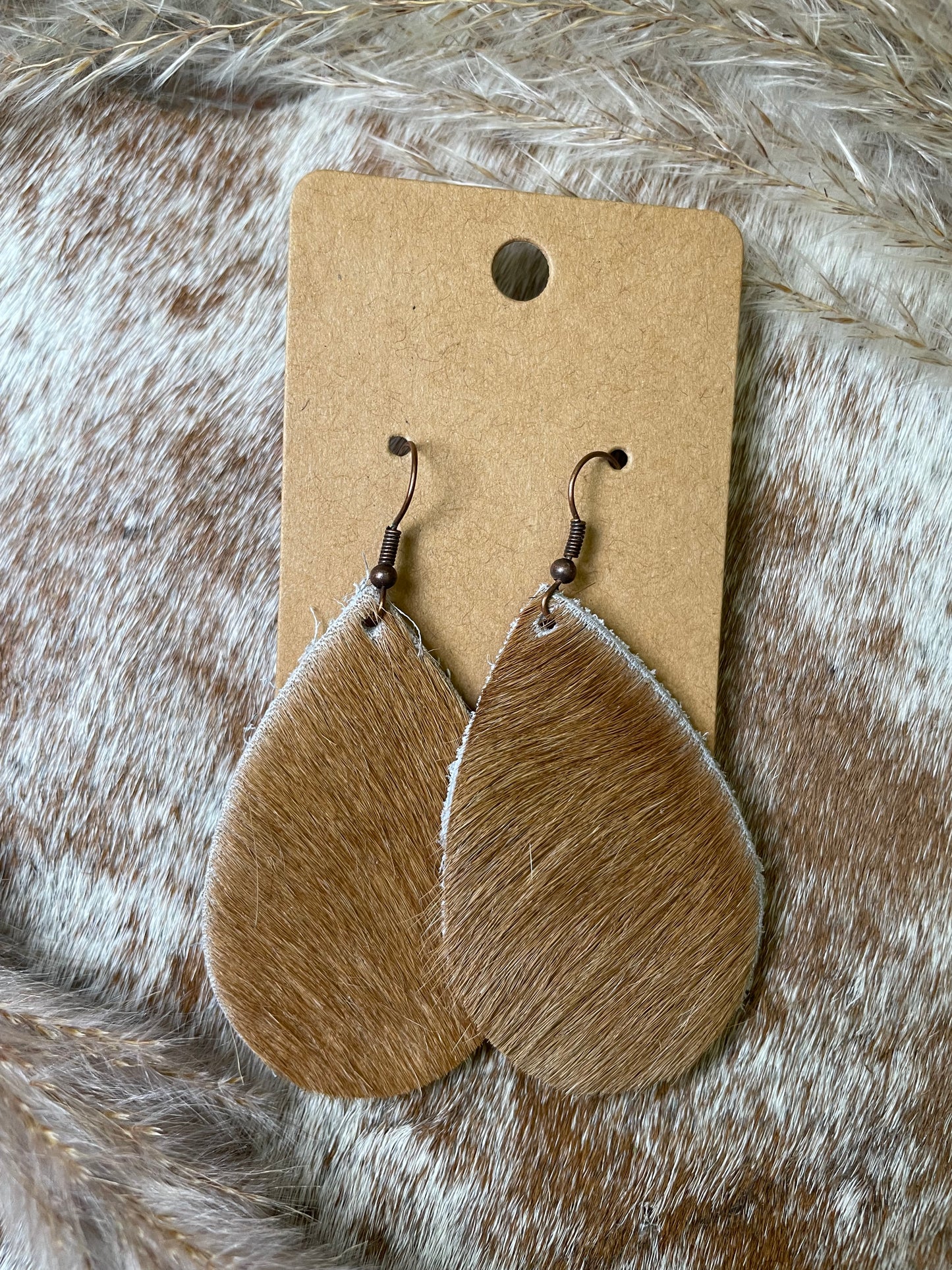 Genuine Cowhide Earrings ~ More Colors