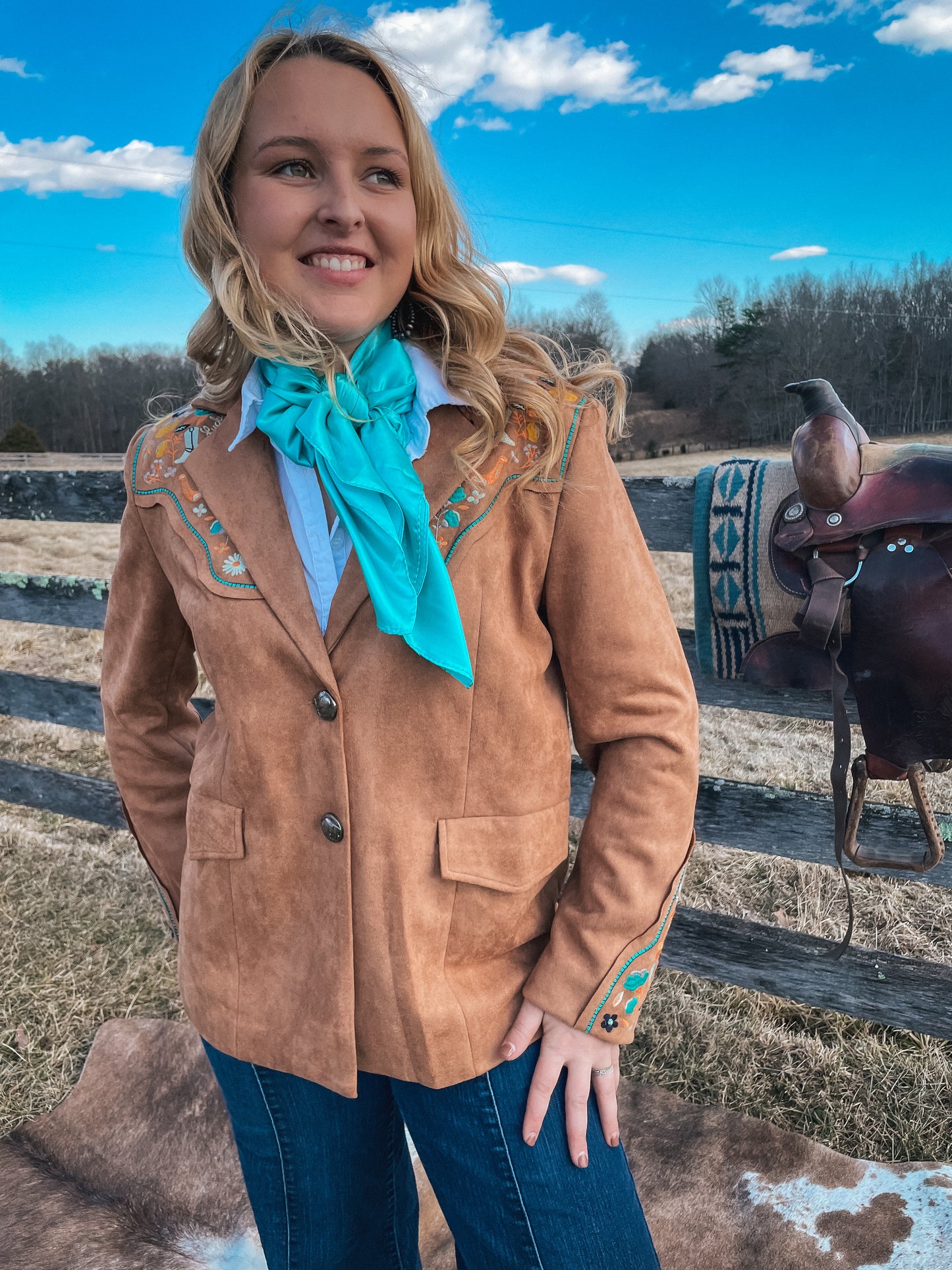 Lucky Charm Embroidered Blazer