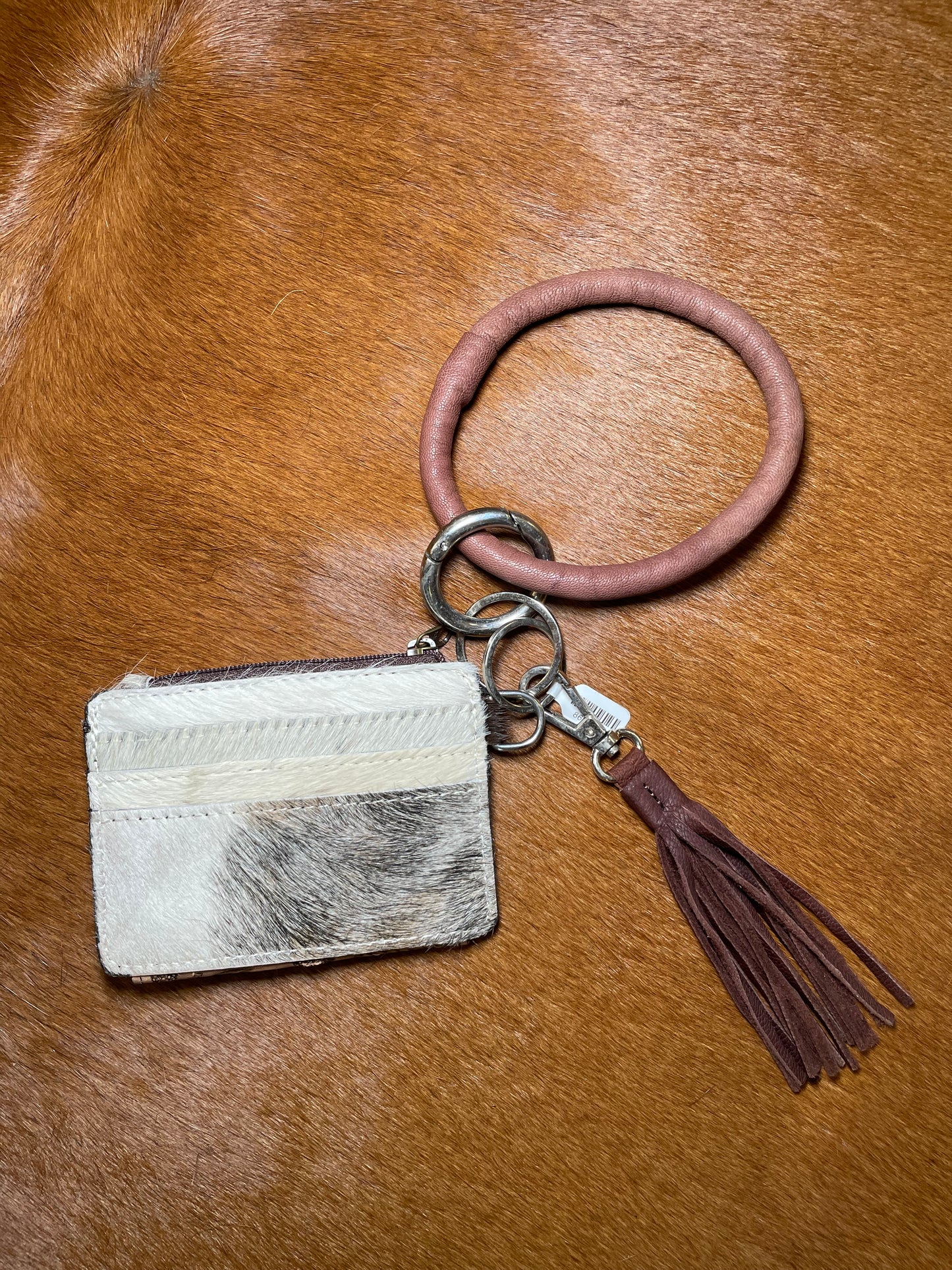 Floral Tooled Leather Wristlet Wallet
