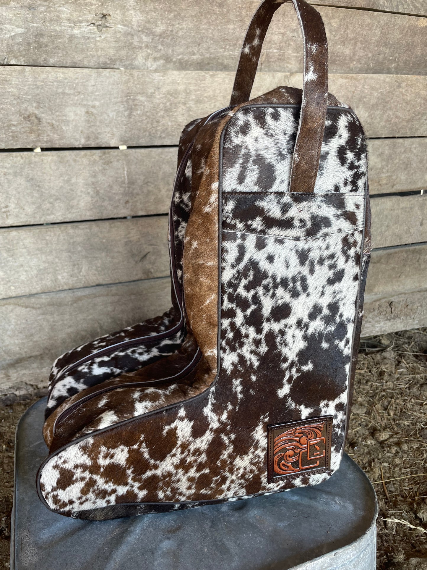 Genuine Cowhide Boot Bag