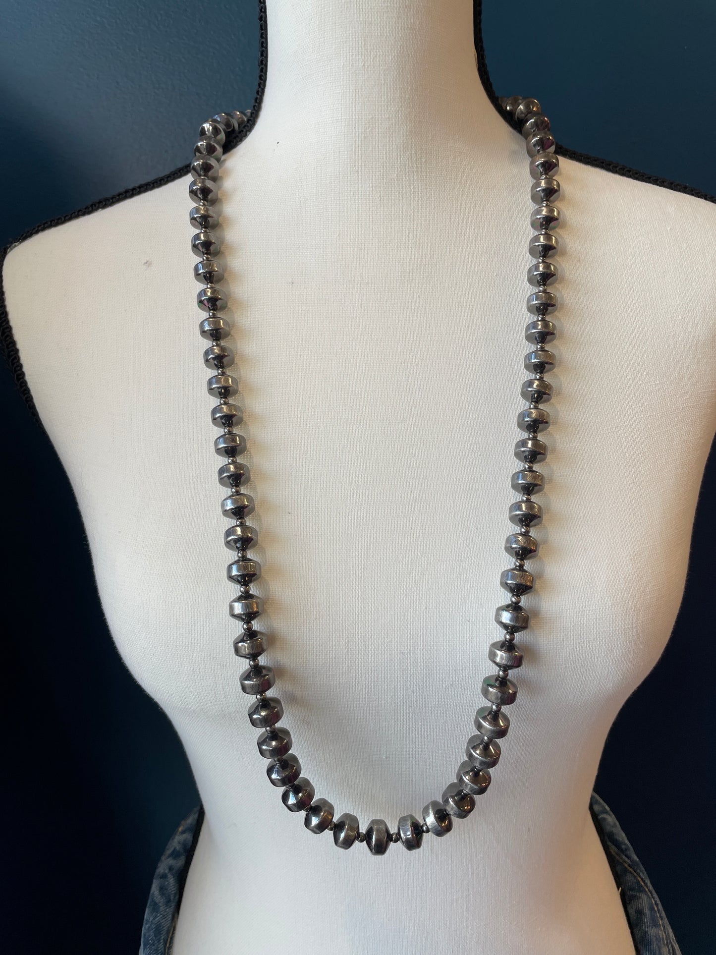 Chunky Navajo Pearl Saucer Necklace