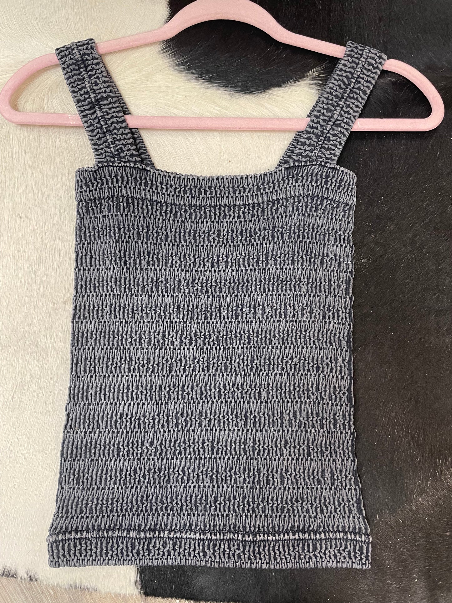 Stone Washed Tank Top // Black