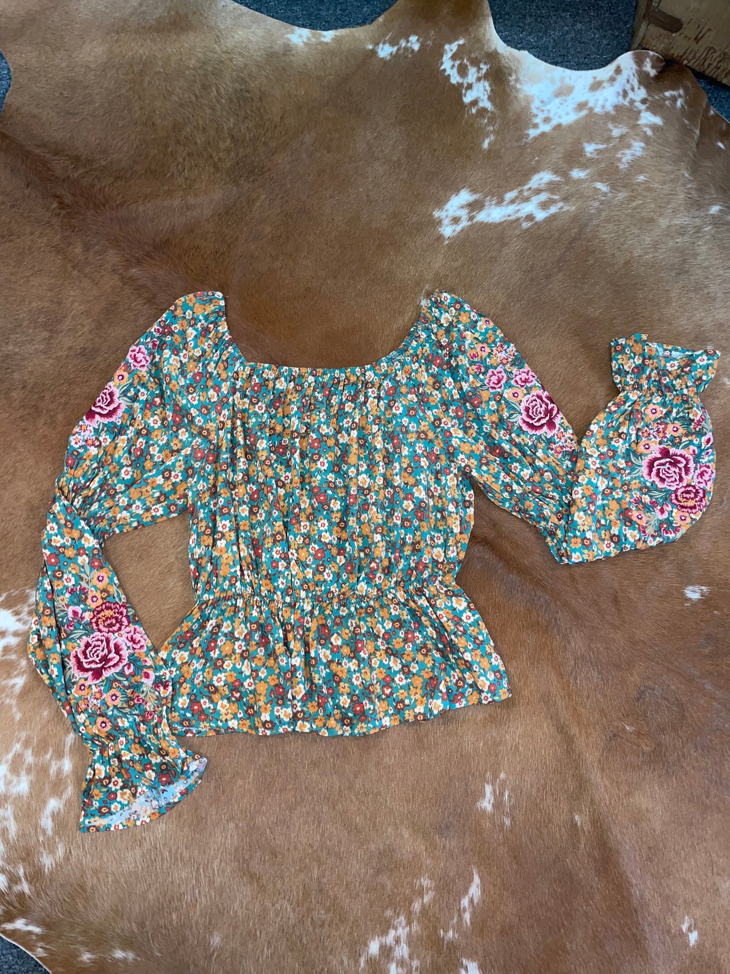 Autumn Blooms Embroidered Top