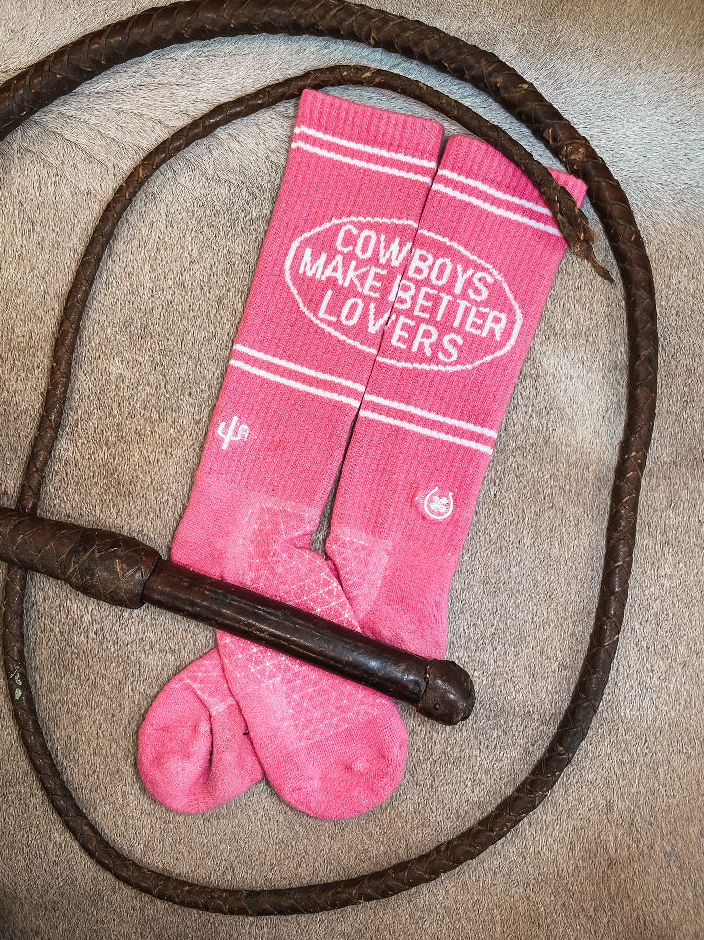 Lucky Chuck Cowboys Make Better Lovers Socks