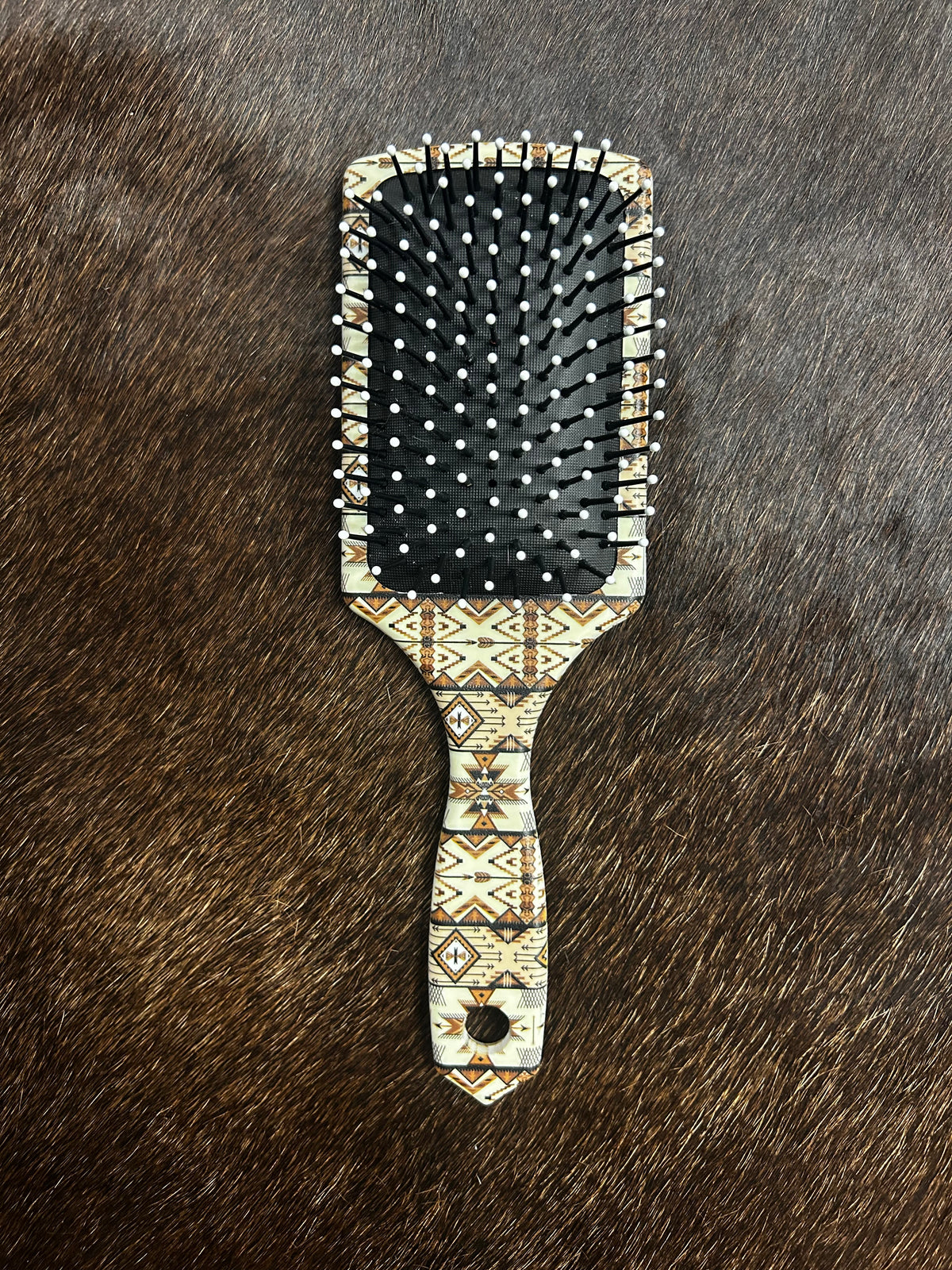 Western Paddle Brush // Tan Aztec