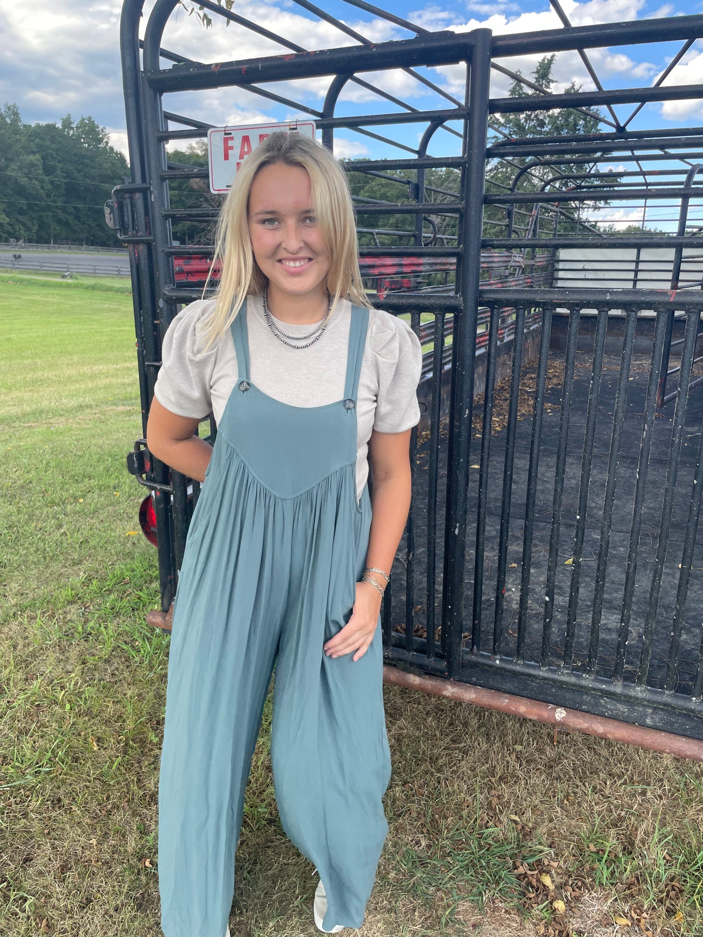 Baylee Jumpsuit in Ash Jade