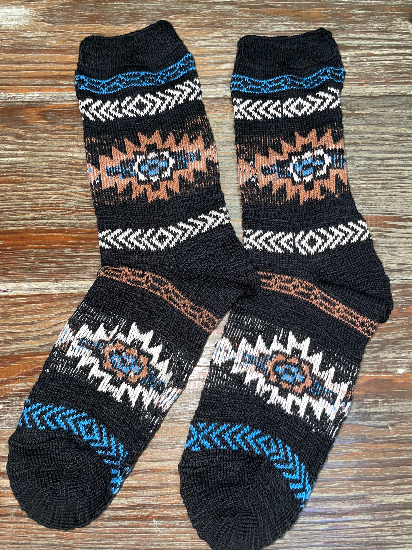 Cozy Aztec Knit Socks