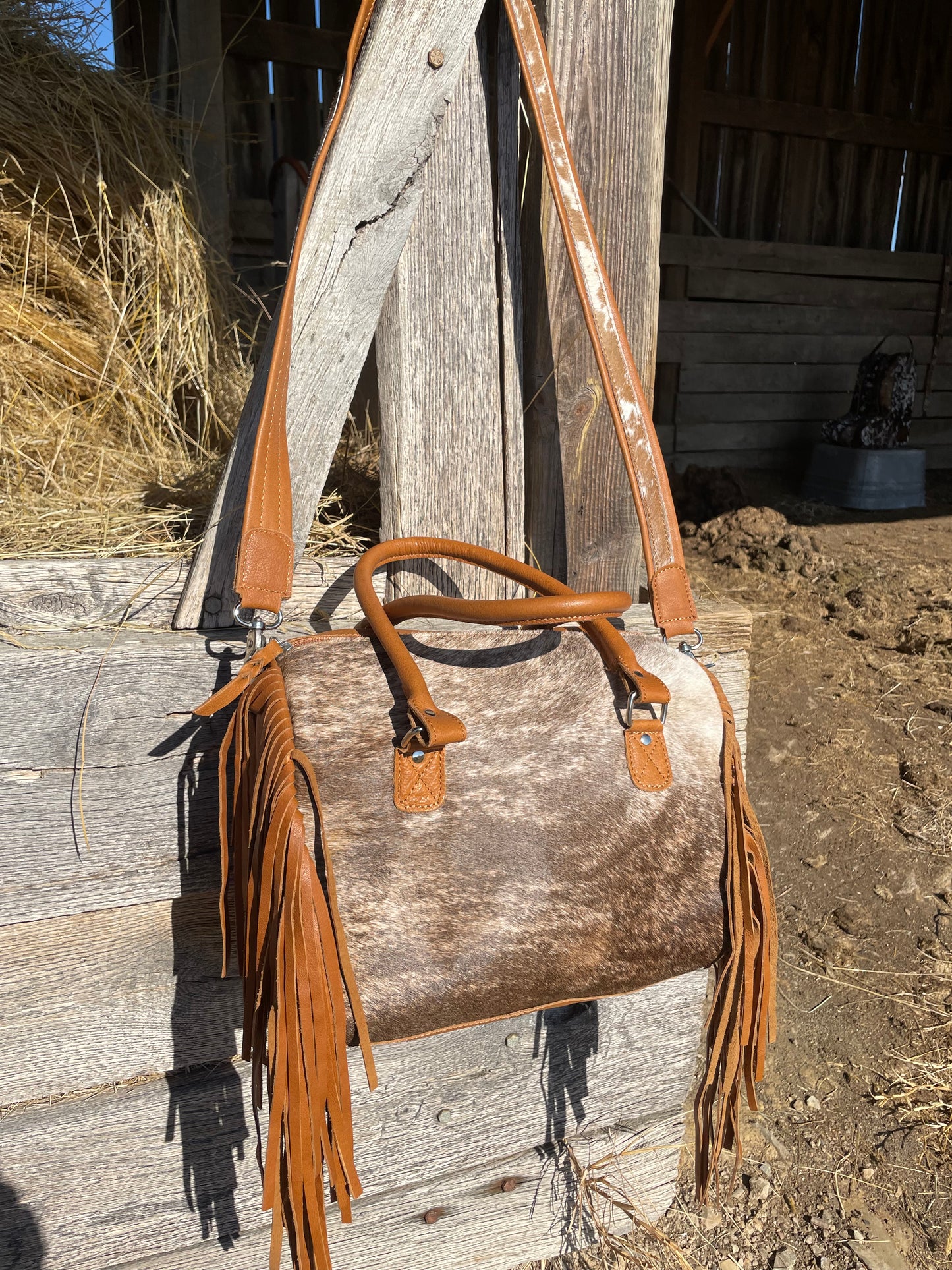 Genuine Cowhide Speedy with Fringe