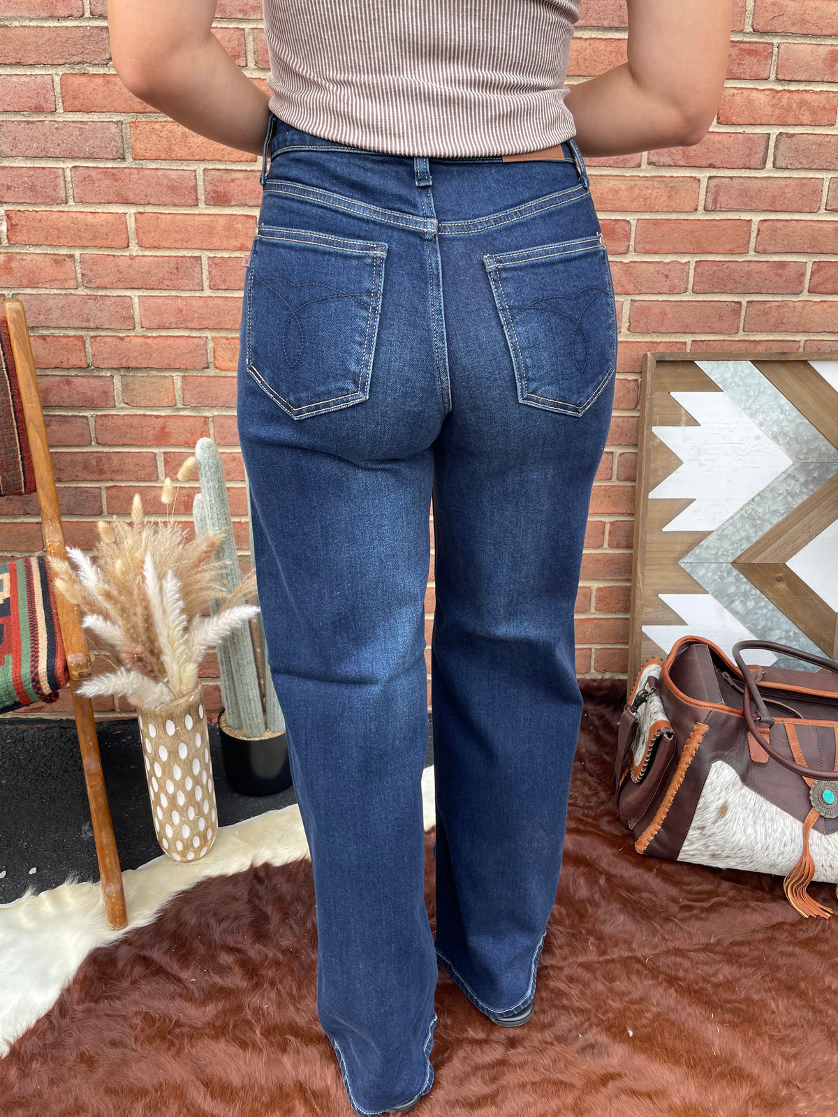 Judy Blue High Waist Wide Leg Jeans // Twilight
