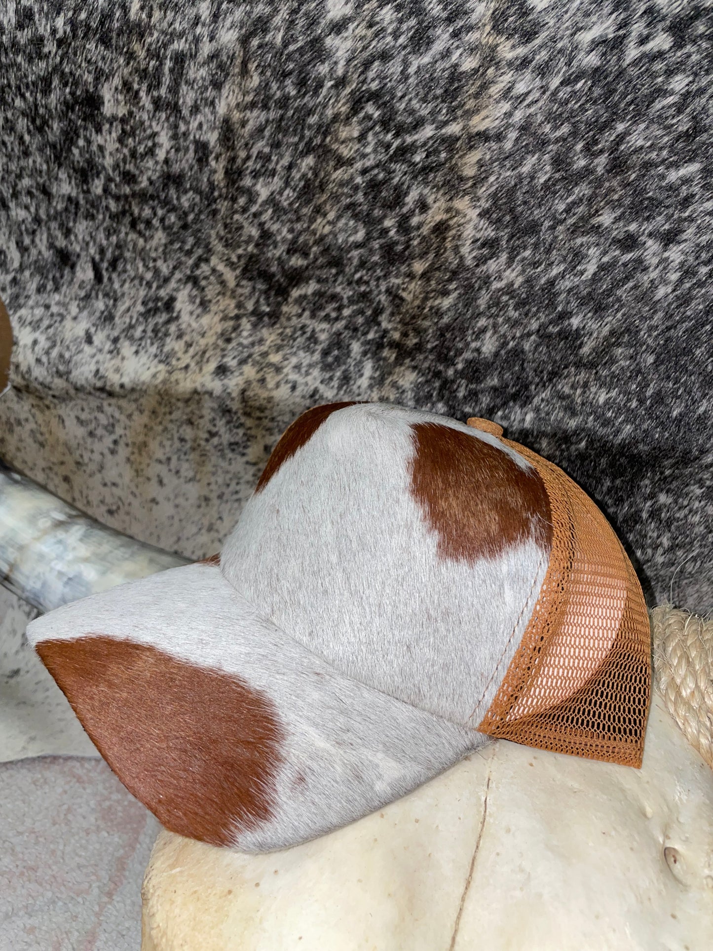 Cowhide Trucker Hat