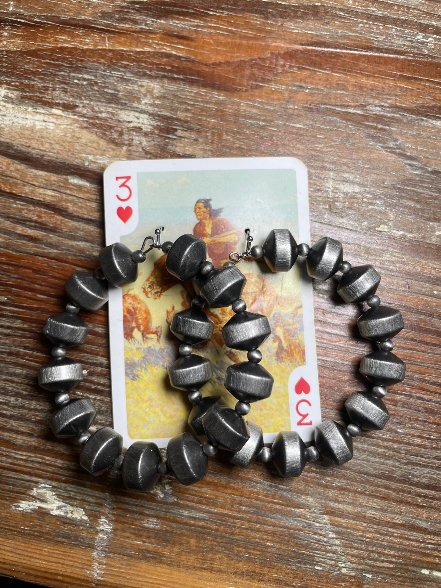 Navajo Pearl Saucer Hoop Earrings