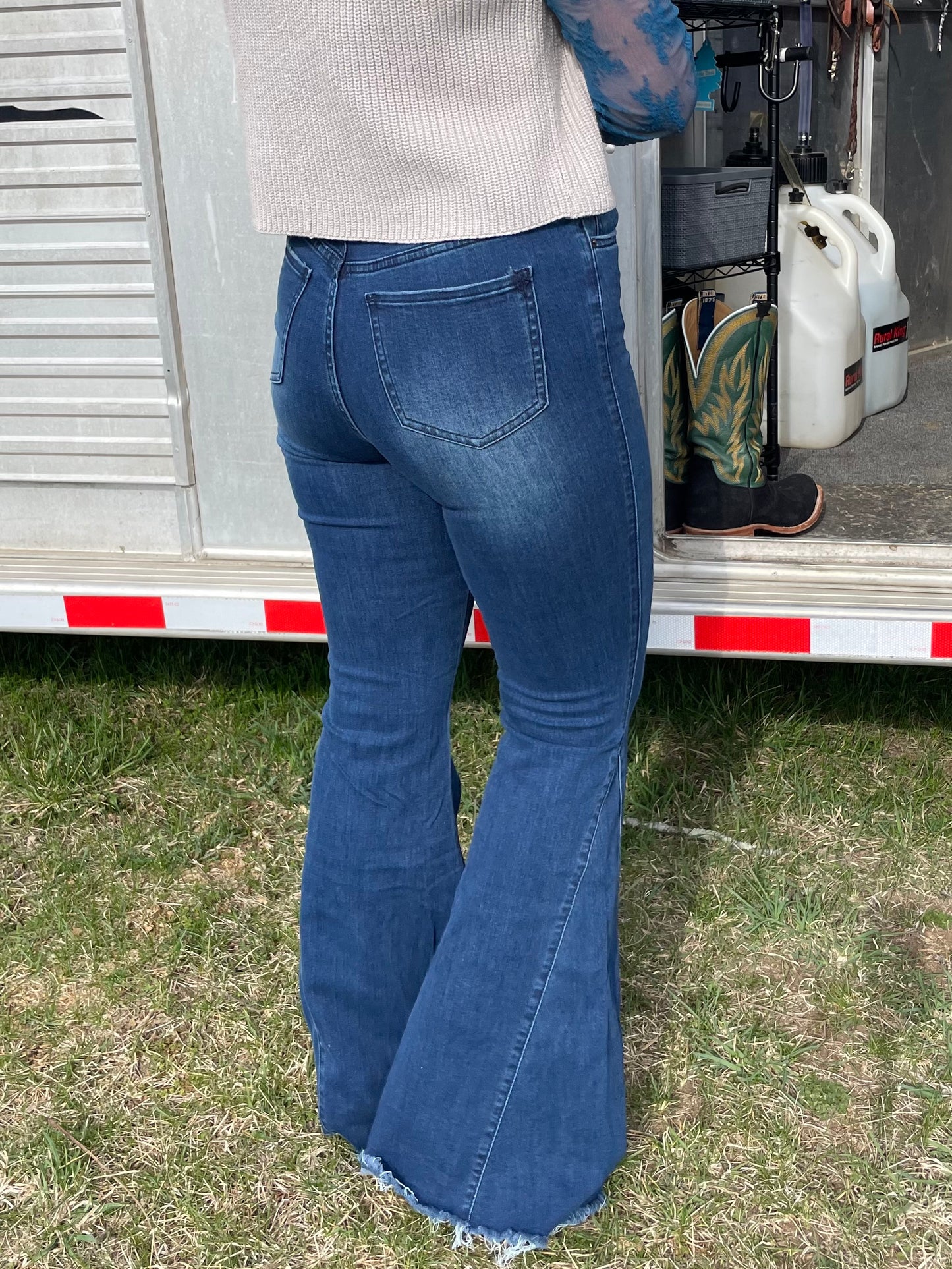 Bella Super Flare Jeans // Dark Wash