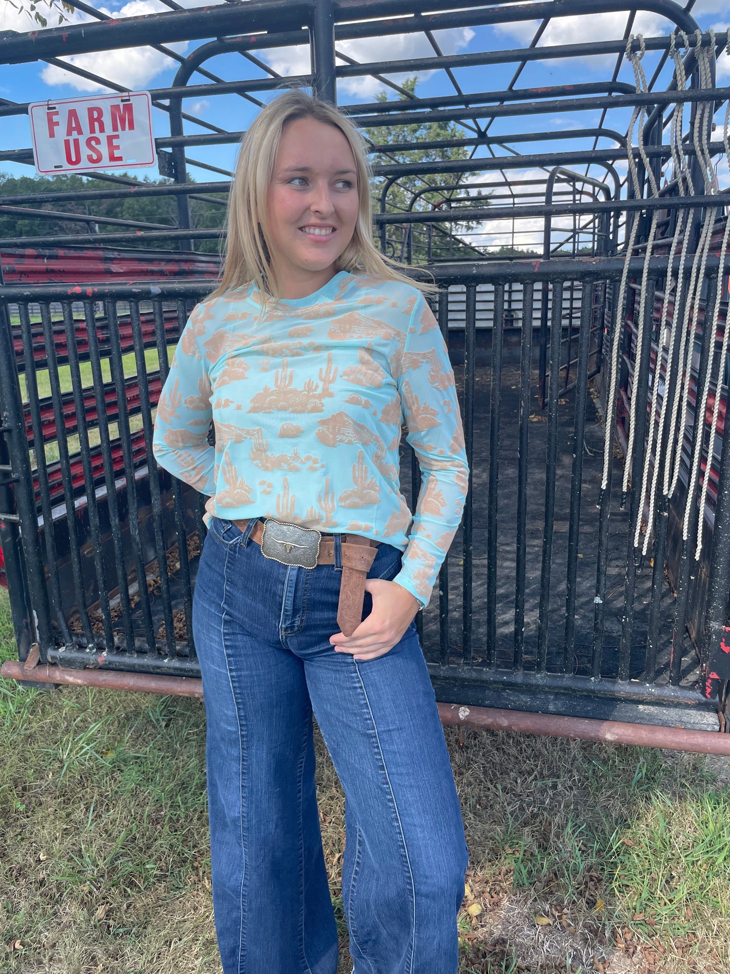 Cowgirl Canyon Mesh Top
