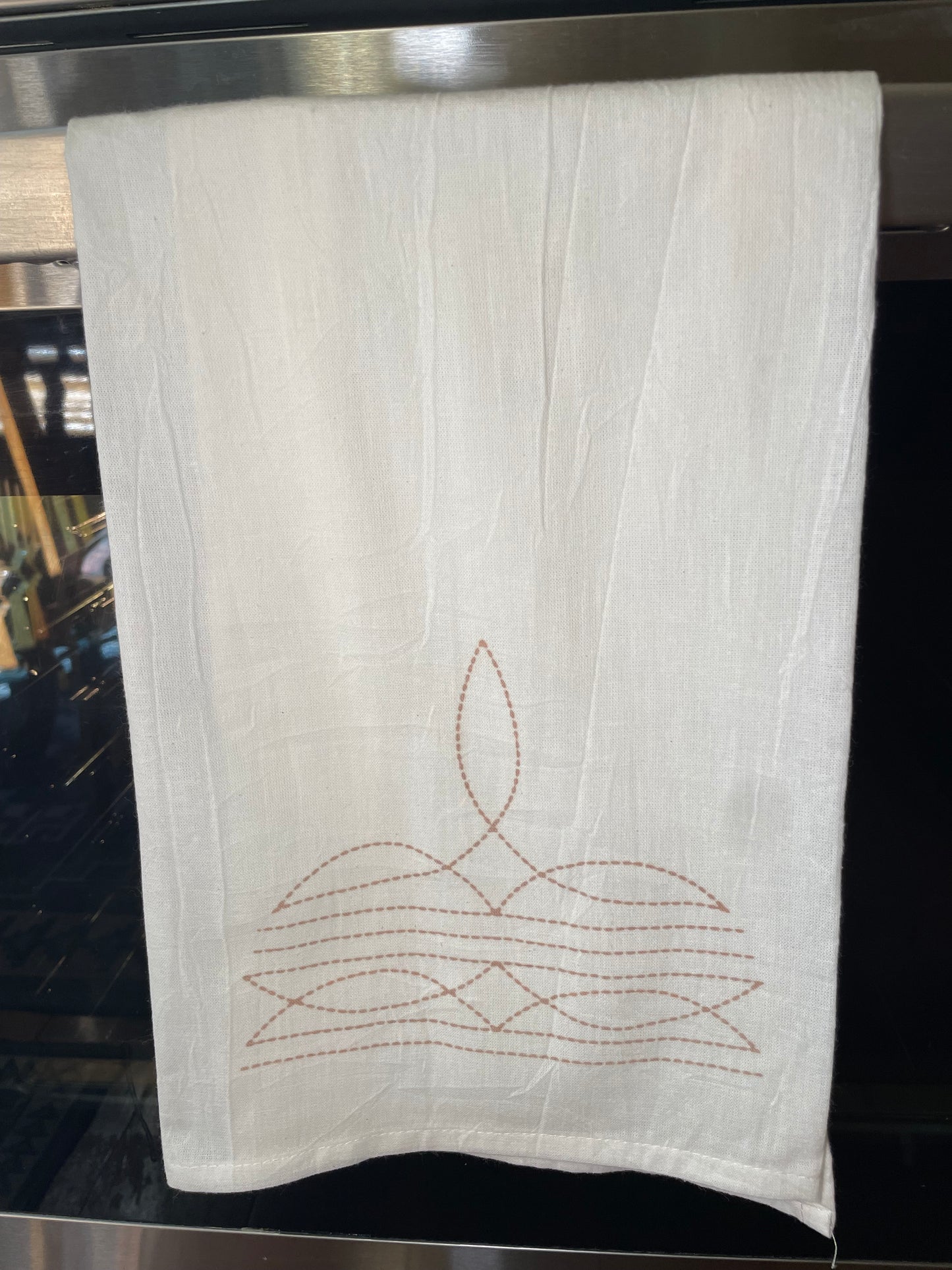 Boot Stitch Cotton Dish Towel