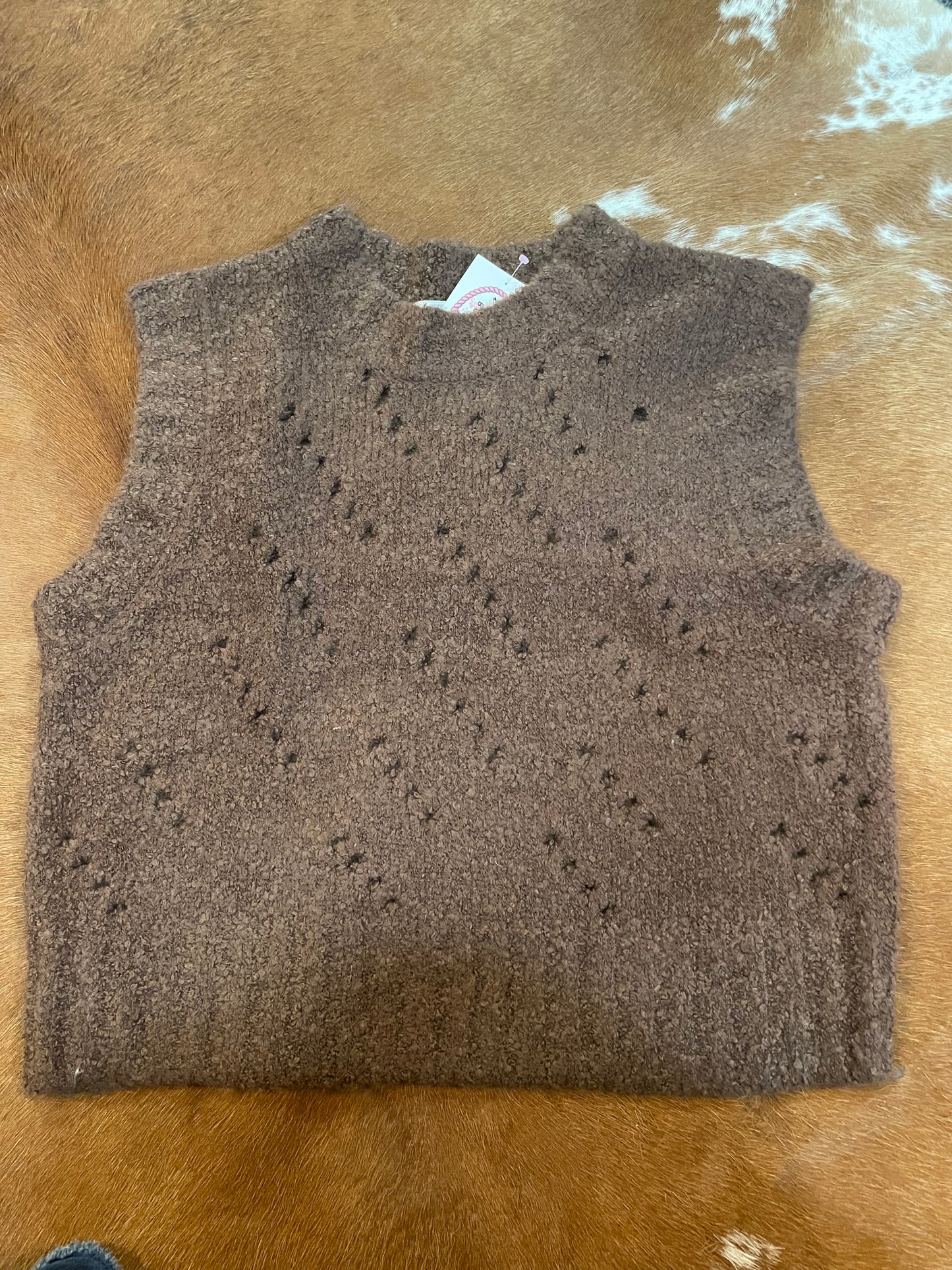 Canyon Trail Sweater Vest // Brown