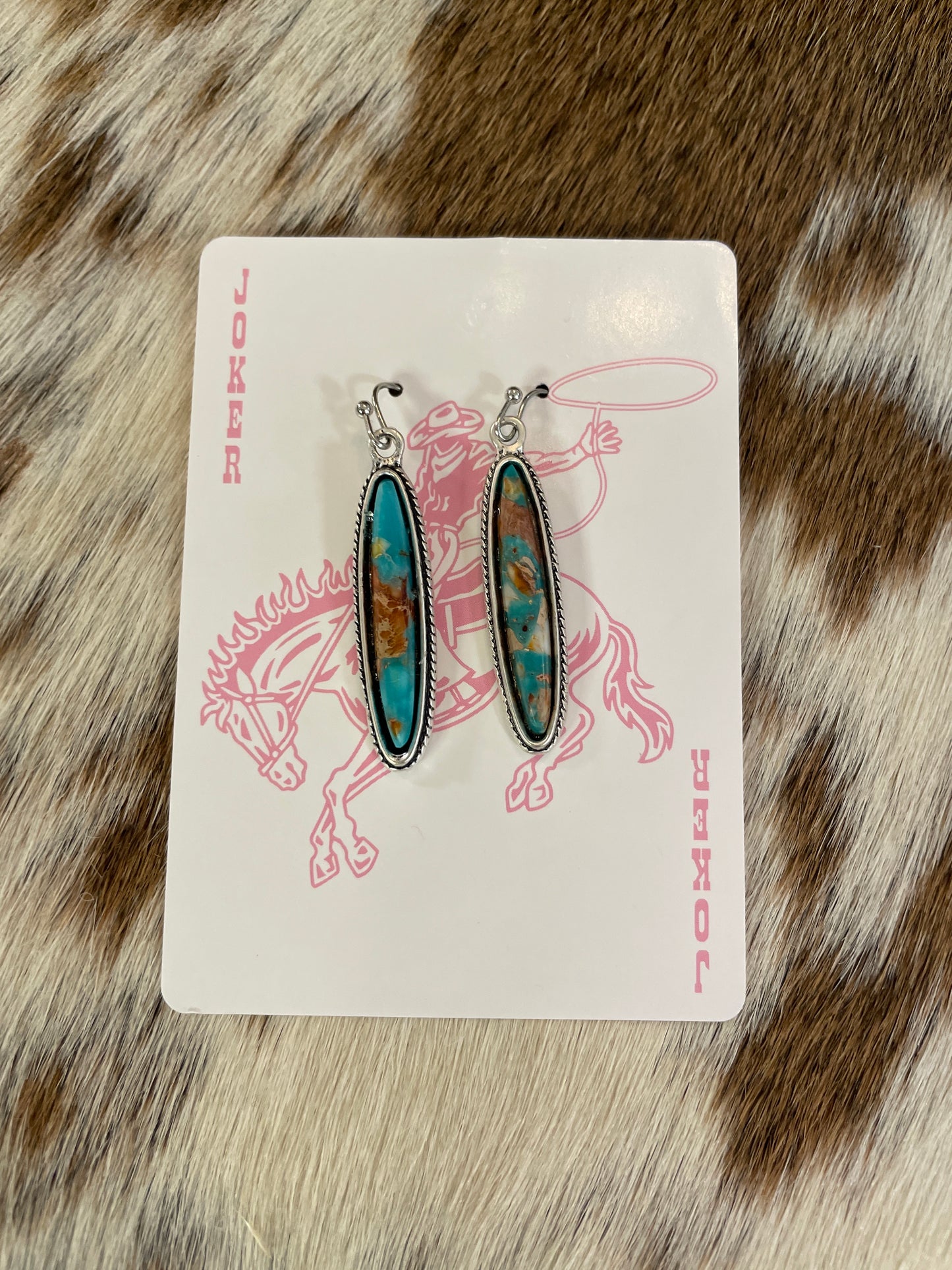 Multi-Stone Oblong Earrings