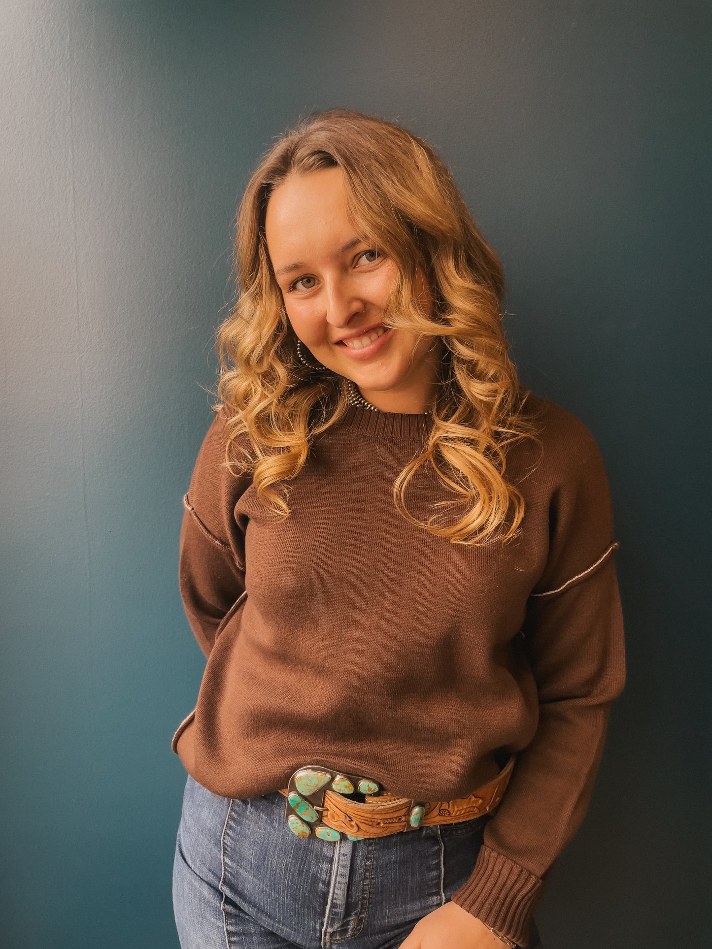 Mae Jegging Sweater // Brown
