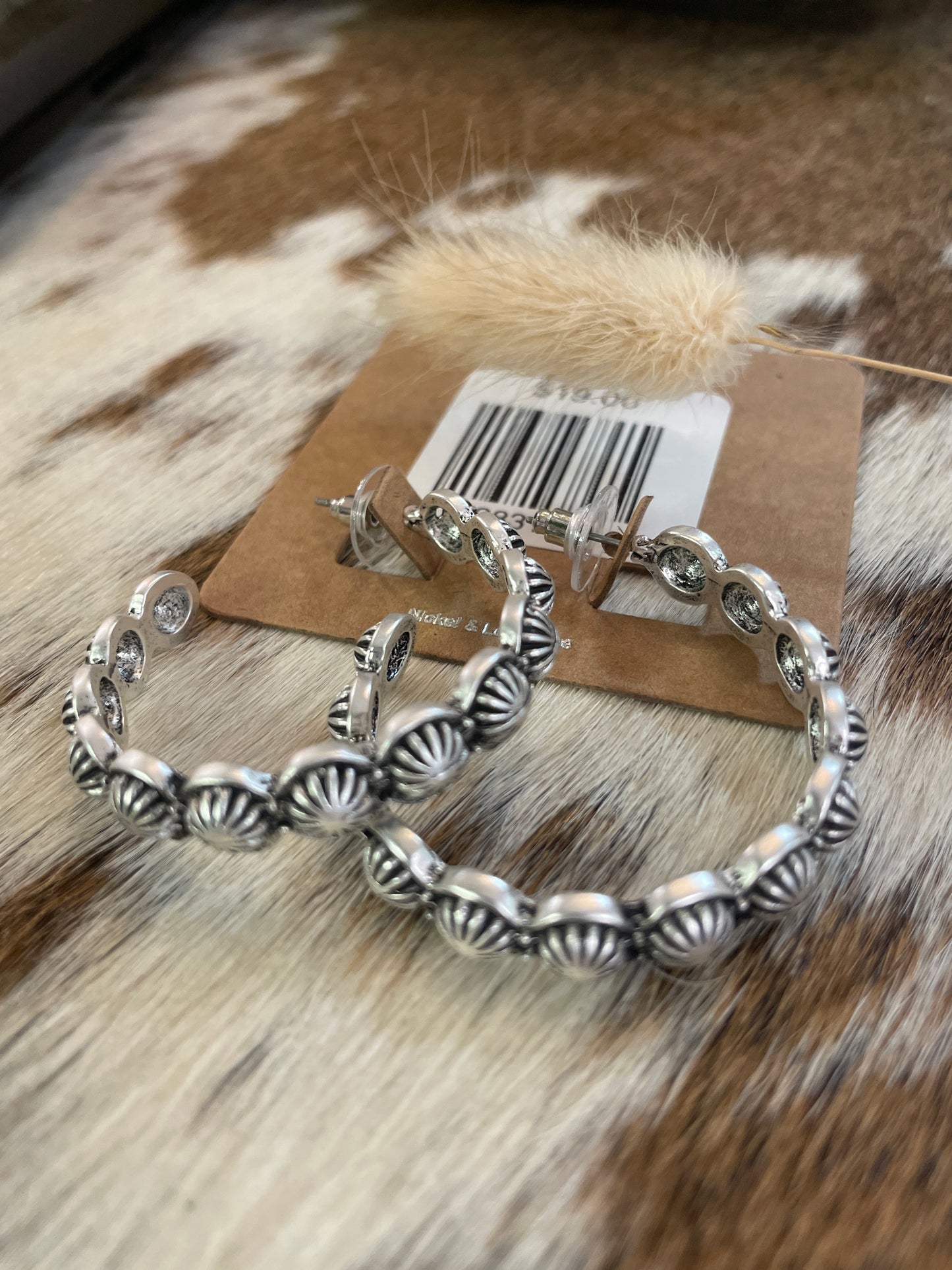 Concho Hoop Earrings