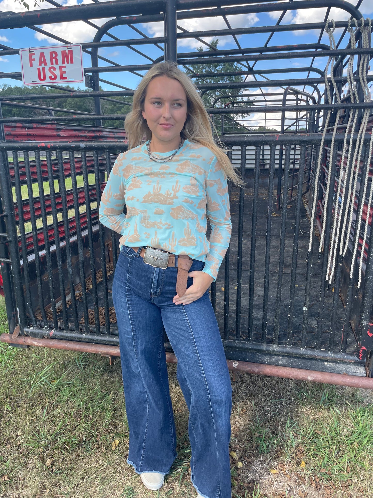 Cowgirl Canyon Mesh Top