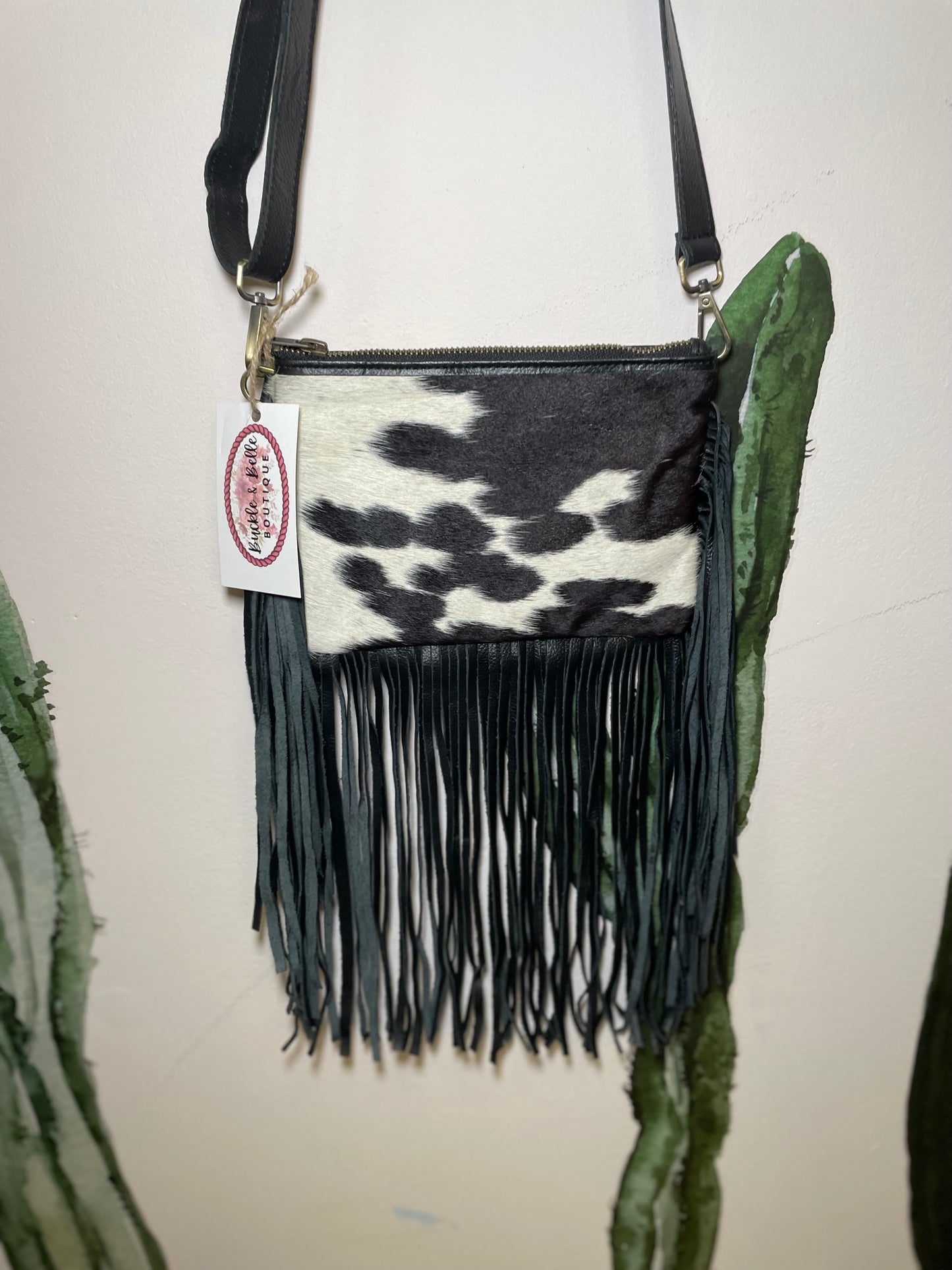 Genuine Cowhide Fringe Crossbody Bag ~ More Colors