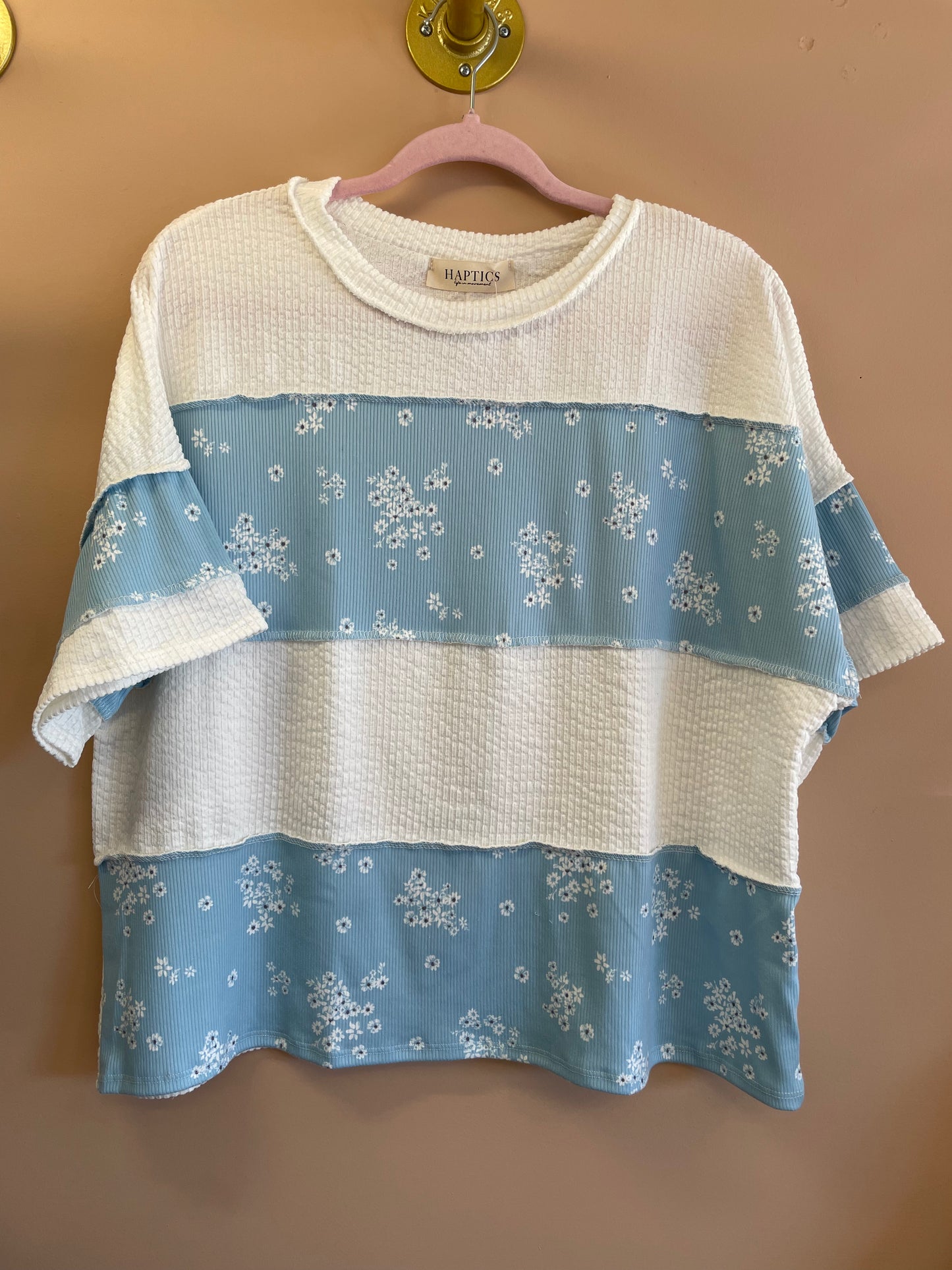 Floral Patchwork Top // Baby Blues