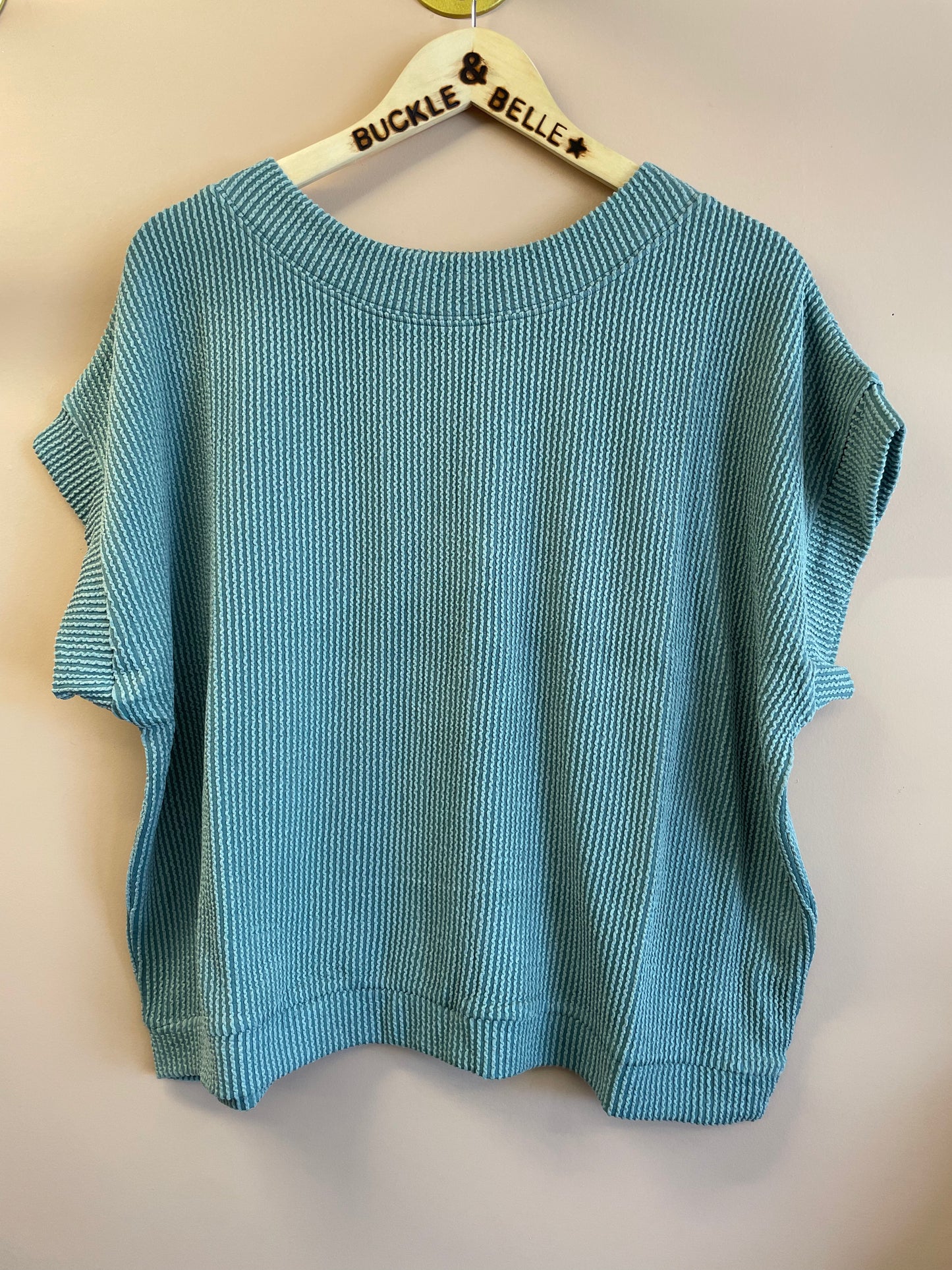 Basic Cap Sleeve Top // Turquoise