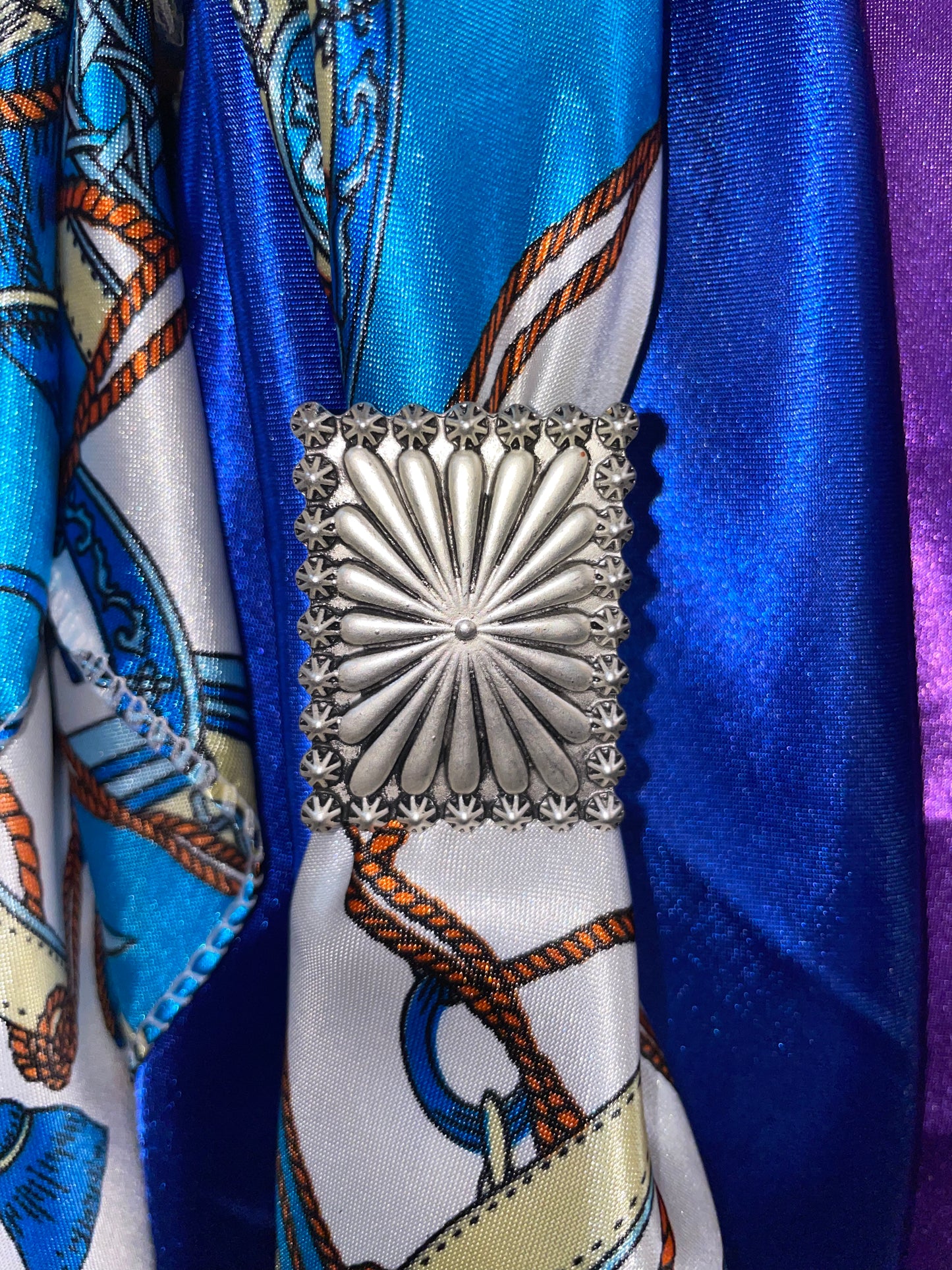 Statement Rectangular Concho Ring