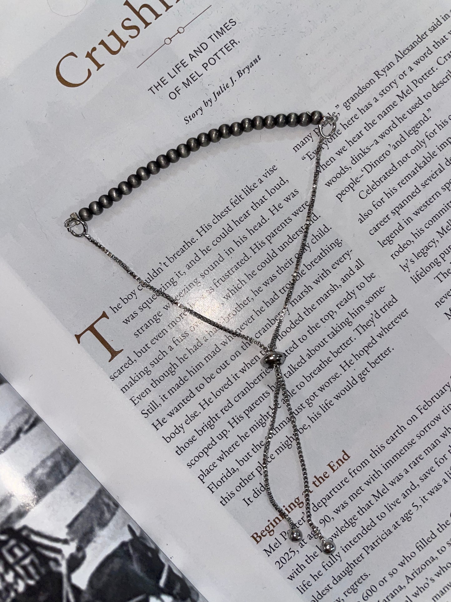 Dainty Adjustable Navajo Pearl Bracelet