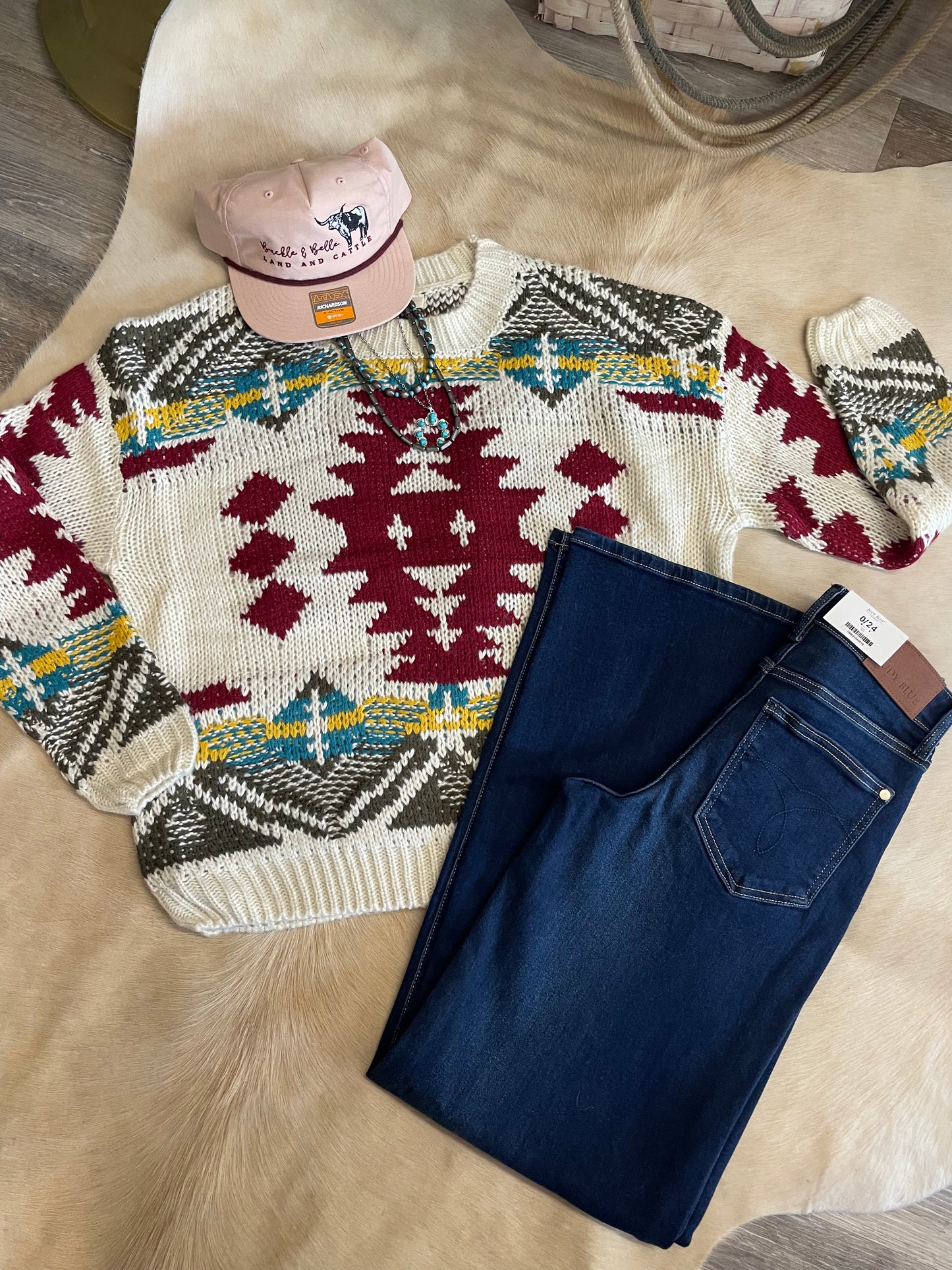Chunky Knit Aztec Sweater