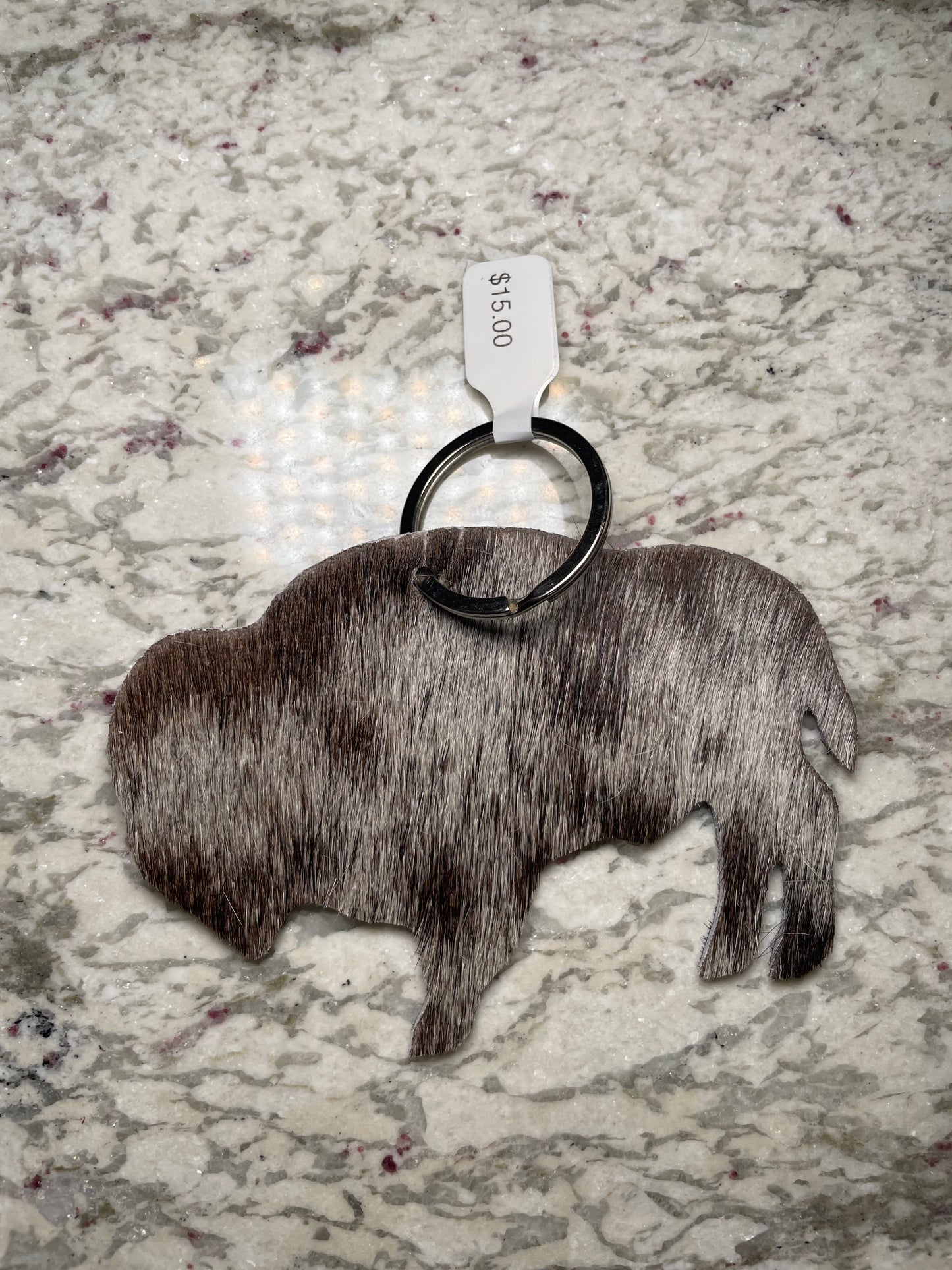 Bison Cowhide Keychain