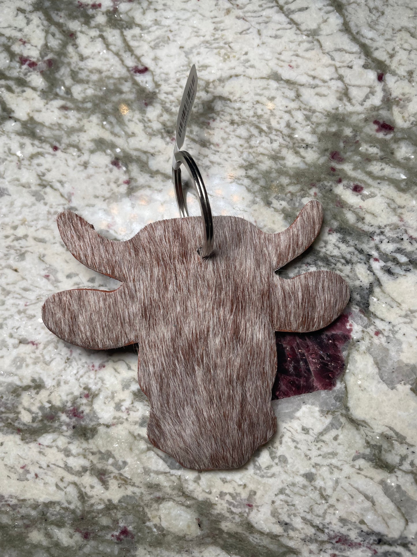 Steer Head Cowhide Keychain