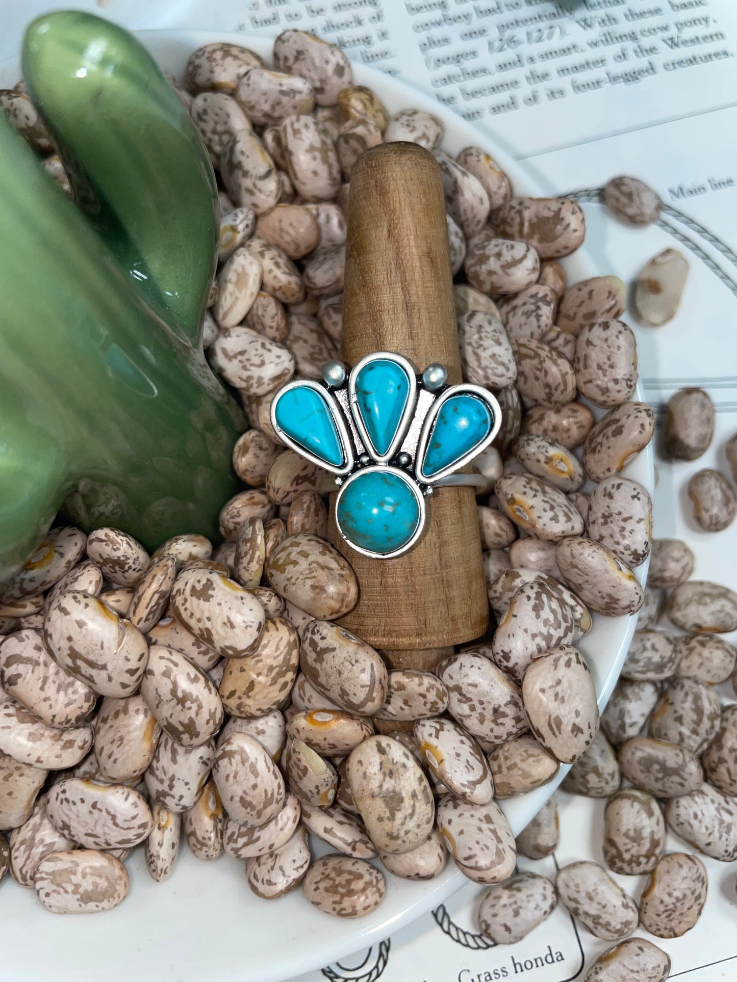 Turquoise Petals Ring