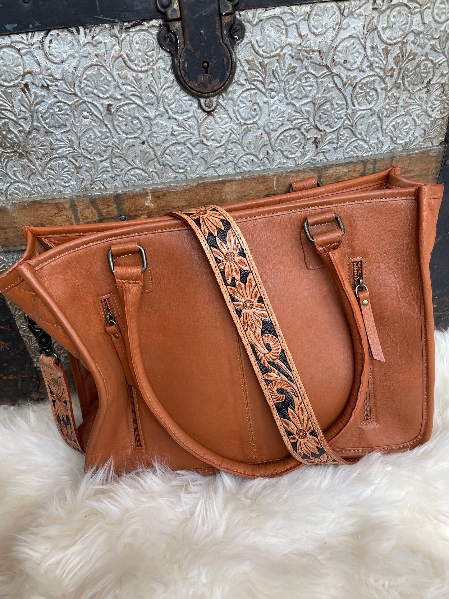 High Roller Quilted Leather Commuter Bag