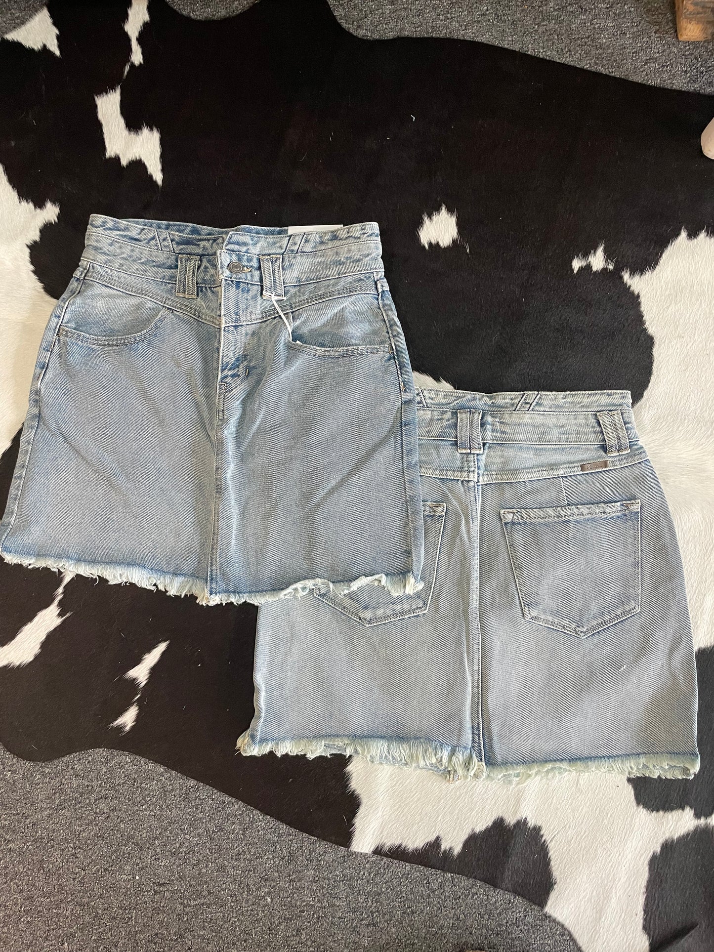 KanCan Yoke Front Denim Mini Skirt